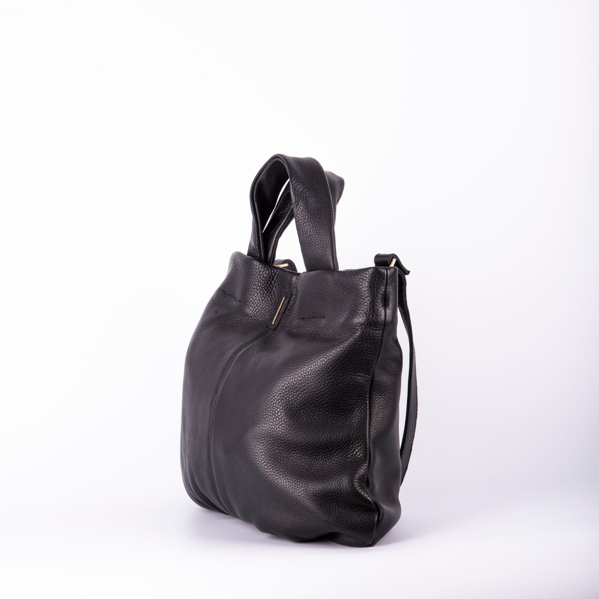 Abigail martellato nero - borsa a tracolla grande in pelle nera - Marta Ray