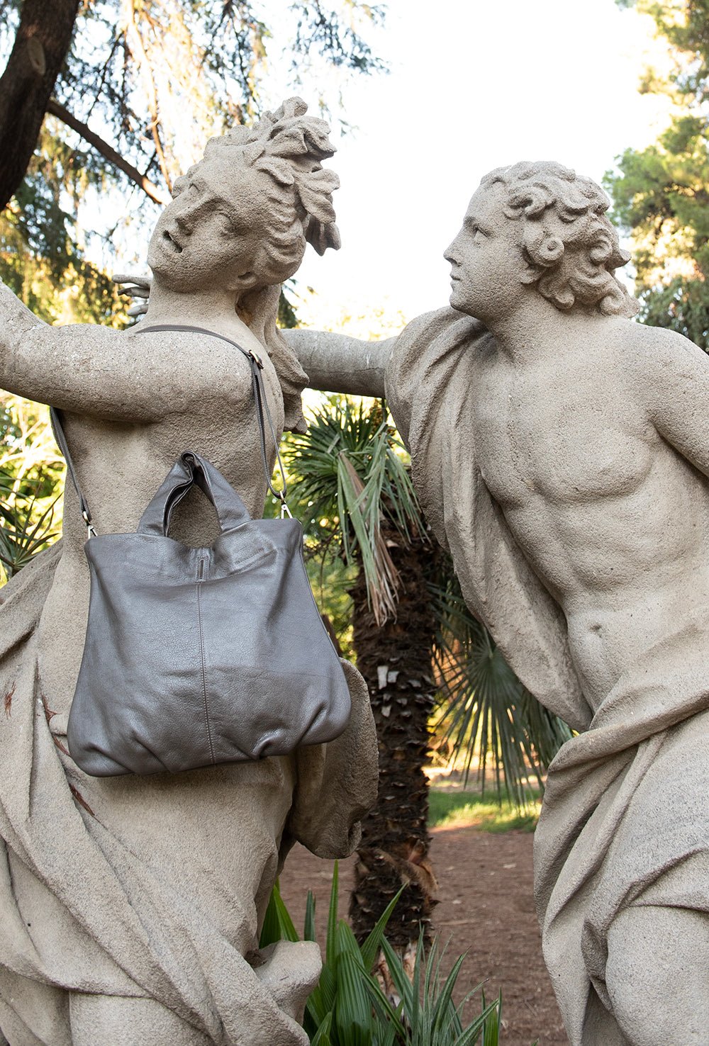 Abigail martellato nero - borsa a tracolla grande in pelle nera - Marta Ray
