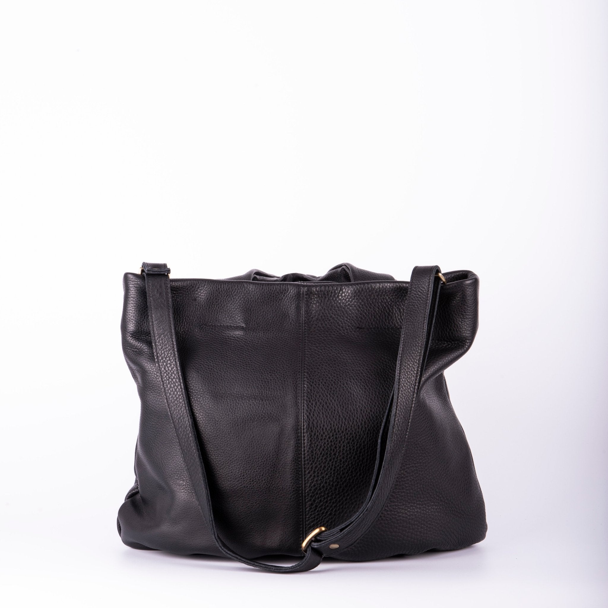 Abigail martellato nero - borsa a tracolla grande in pelle nera - Marta Ray