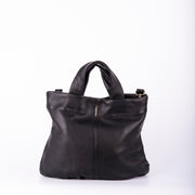 Abigail martellato nero - borsa a tracolla grande in pelle nera - Marta Ray