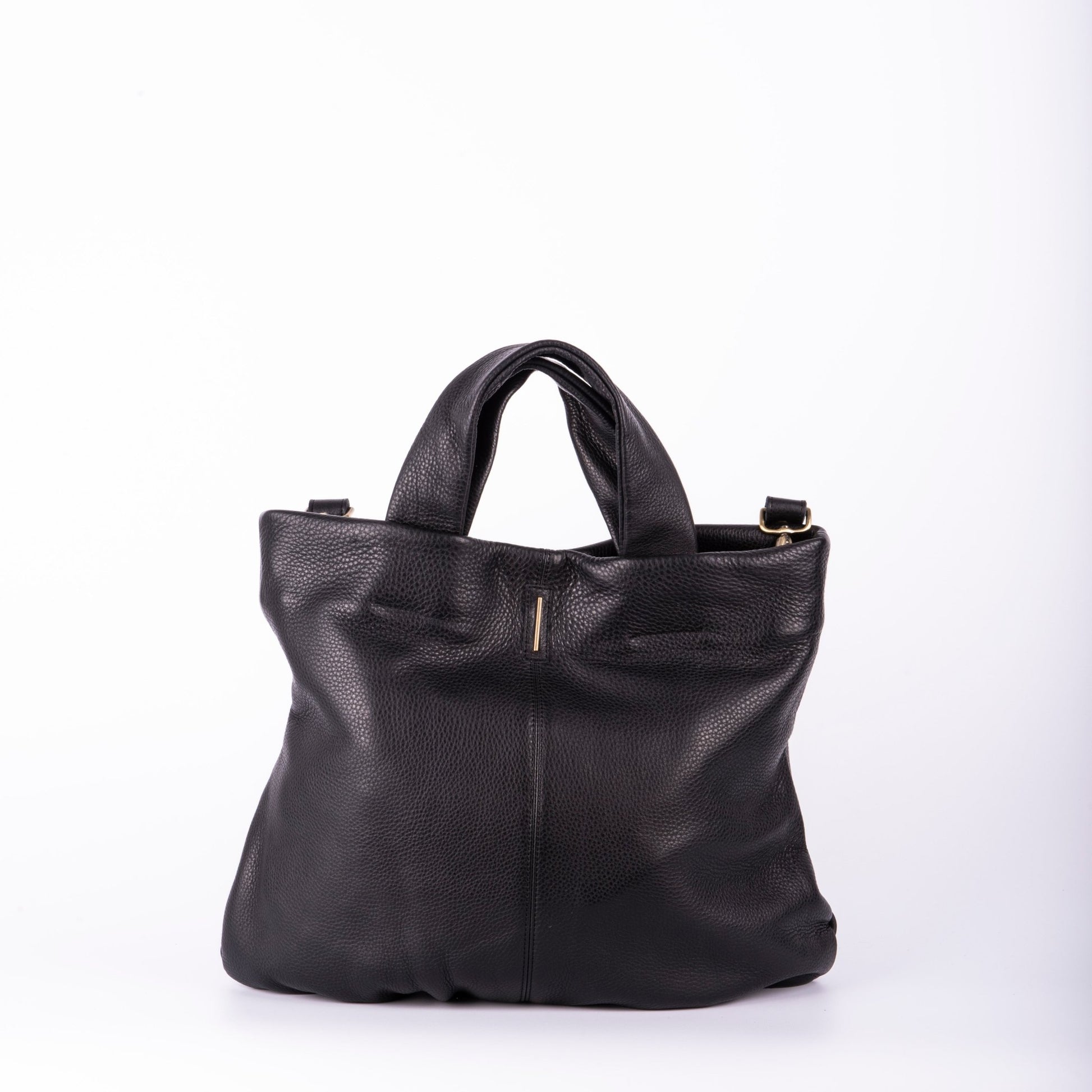 Abigail martellato nero - borsa a tracolla grande in pelle nera - Marta Ray