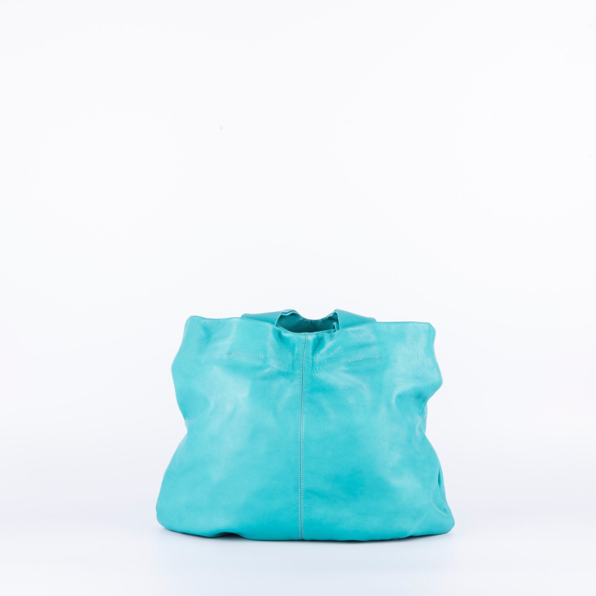 Abigail mousse turchese - borsa a tracolla grande in pelle blu - Marta Ray