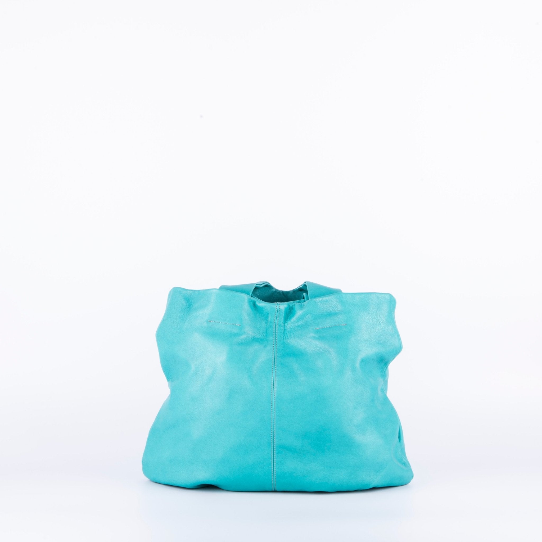 Abigail mousse turchese - borsa a tracolla grande in pelle blu - Marta Ray