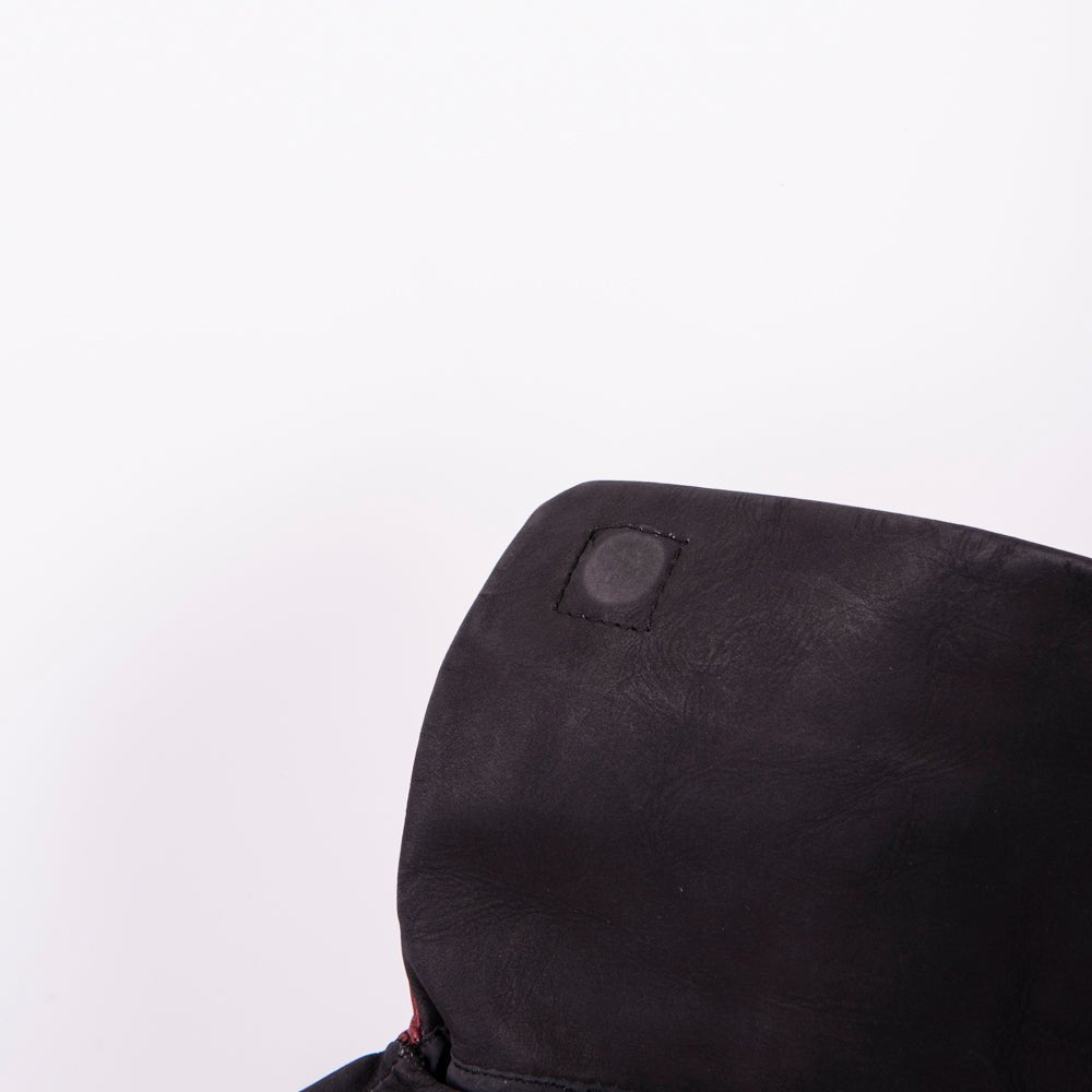 Adele mousse rubino nero - borsa grande a spalla in pelle rossa - Marta Ray