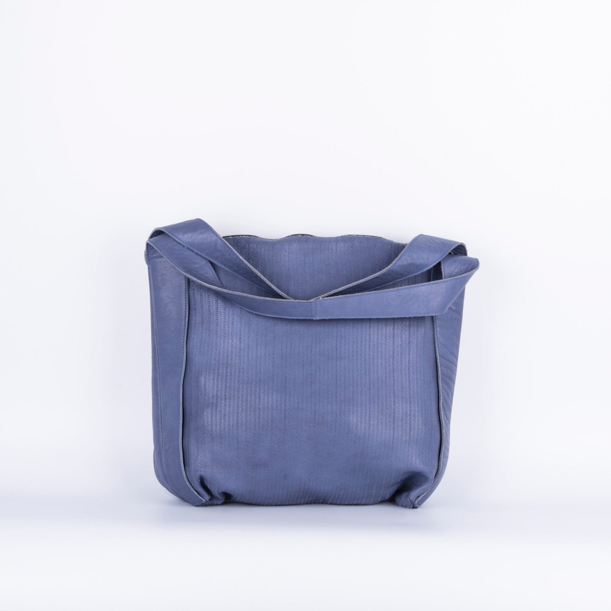 Aida mousse spighetta crepuscolo - borsa a spalla in pelle celeste - Marta Ray