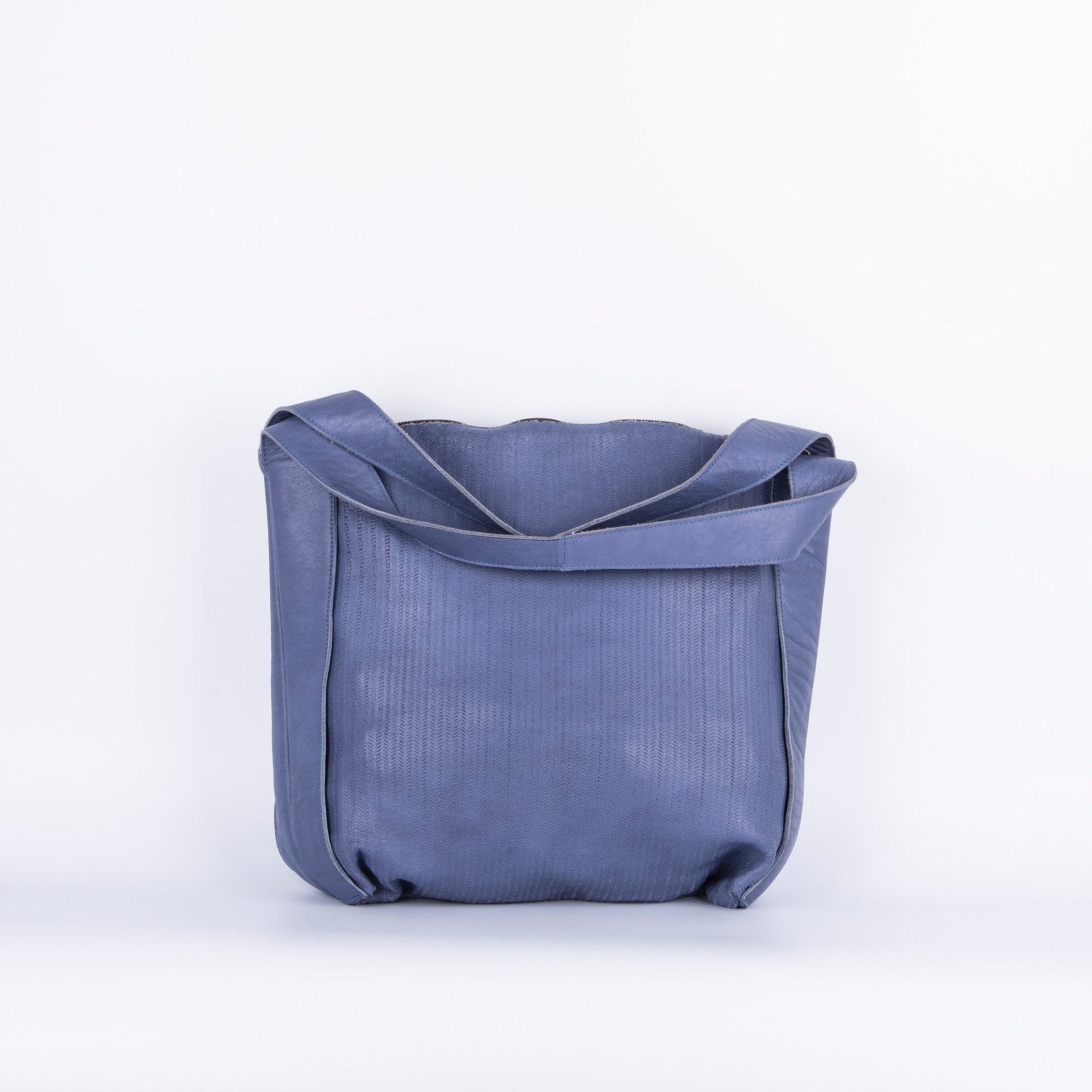 Aida mousse spighetta crepuscolo - borsa a spalla in pelle celeste - Marta Ray