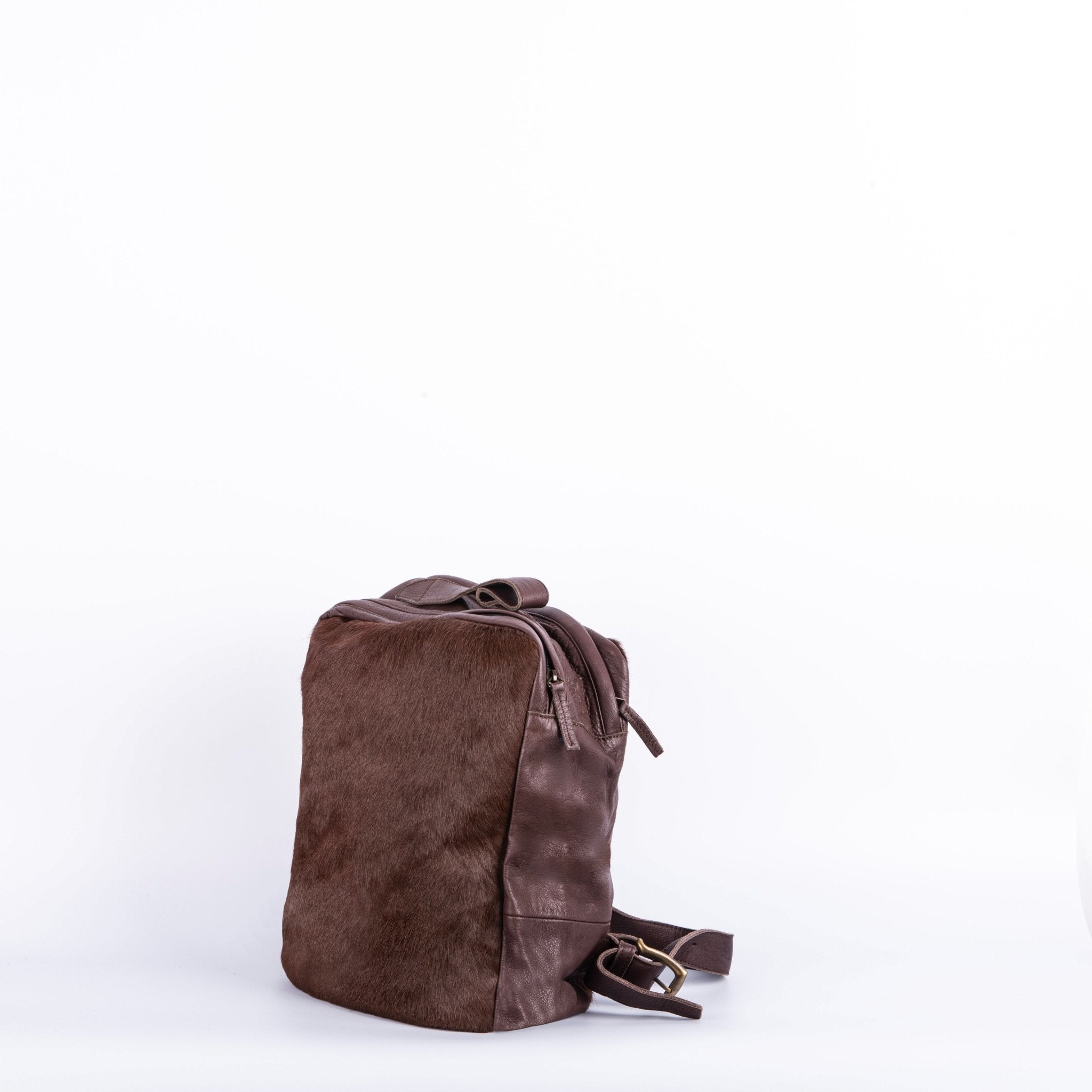 Alexander mousse + cavallino cioccolato/moro - zaino in pelle marrone - Marta Ray