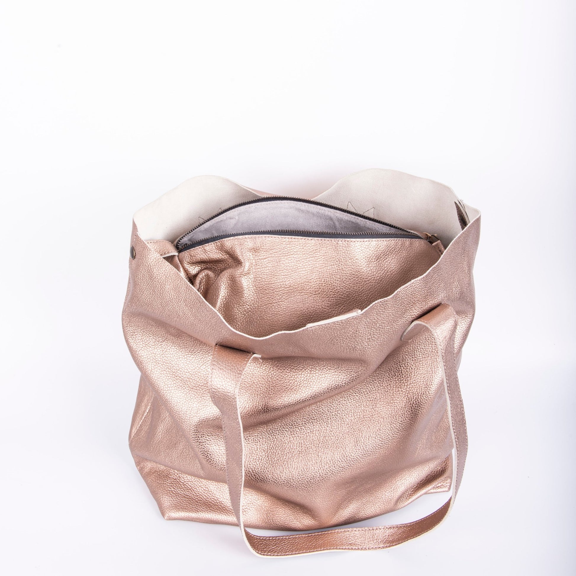Alice laminato cannella - borsa a spalla in pelle rosa - Marta Ray
