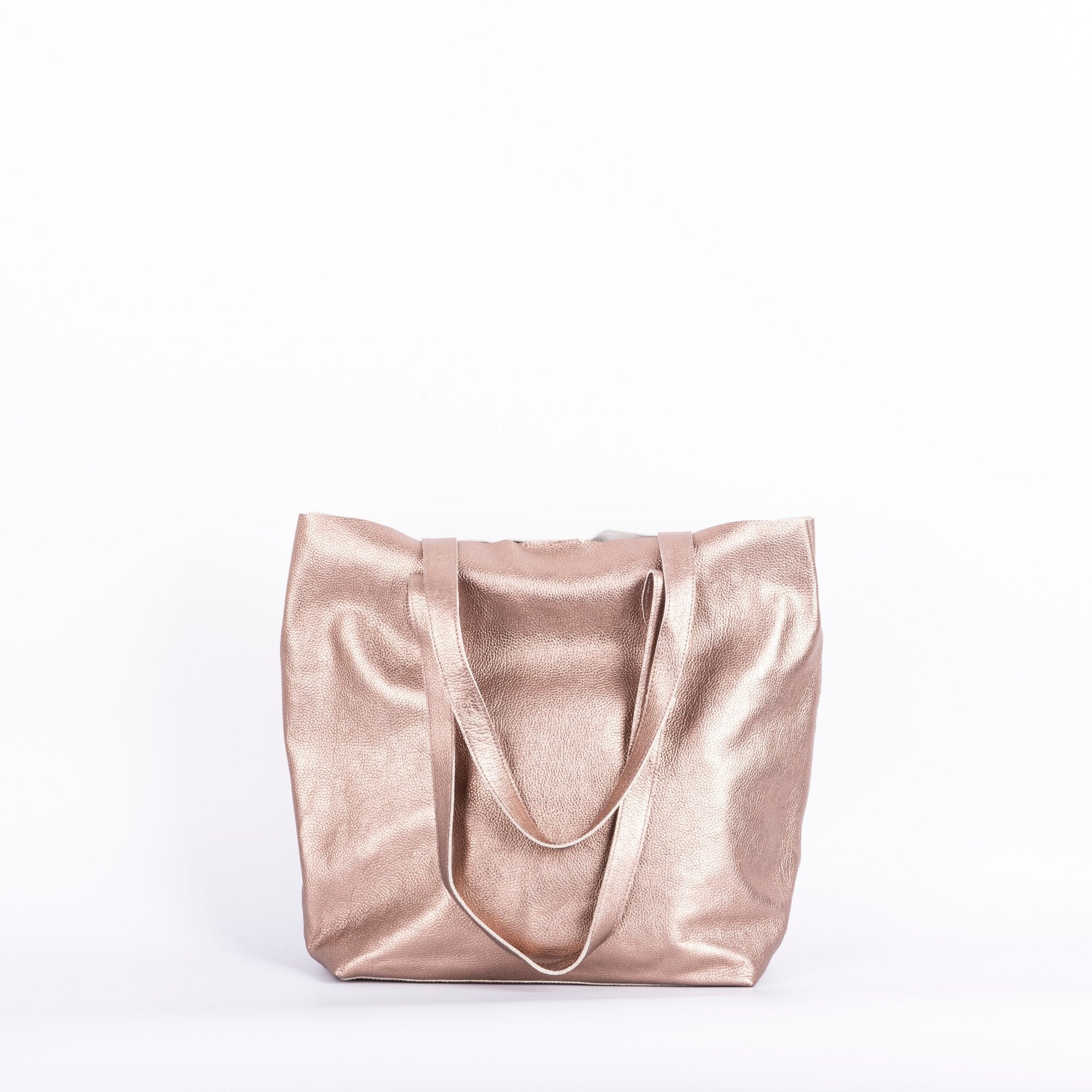 Alice laminato cannella - borsa a spalla in pelle rosa - Marta Ray
