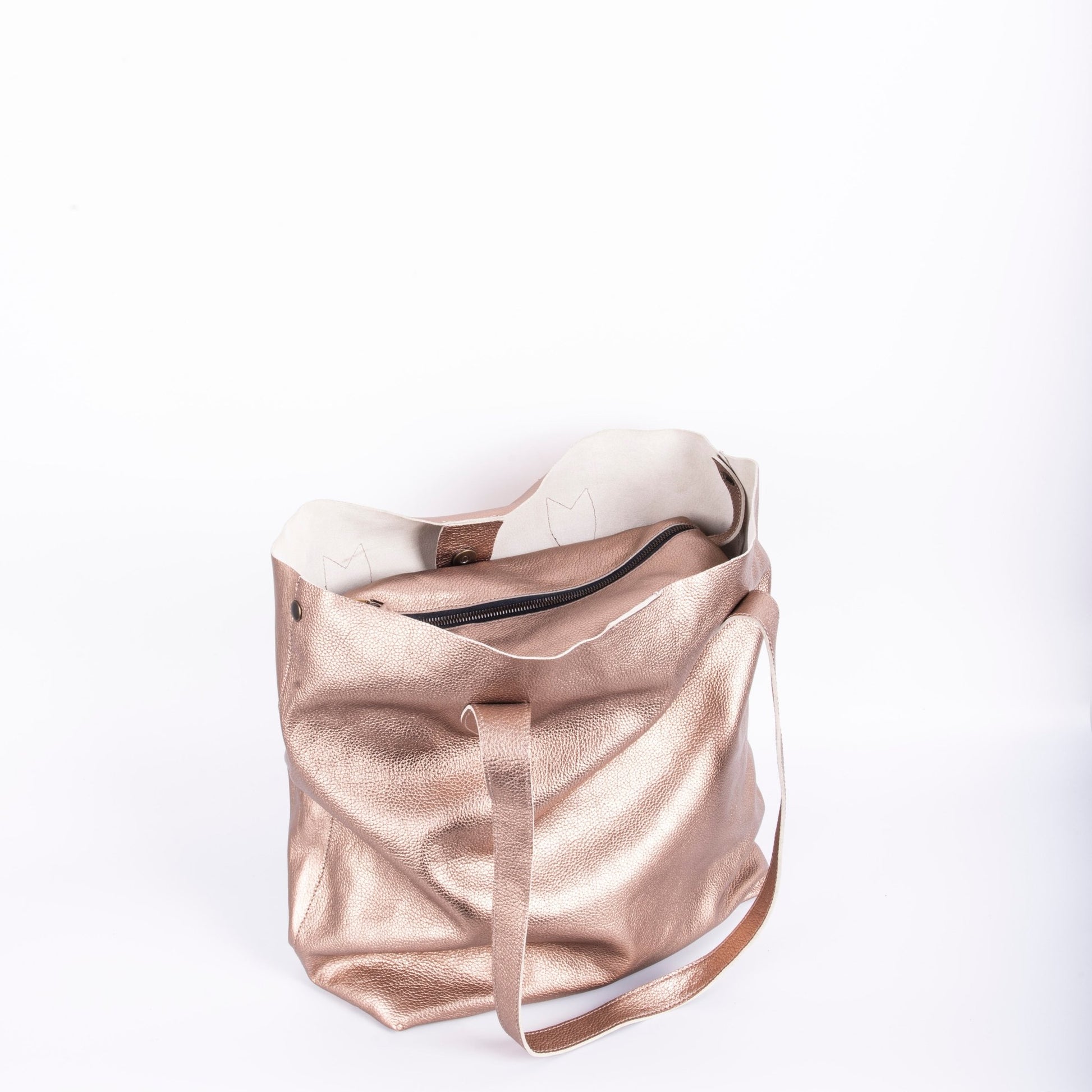 Alice laminato cannella - borsa a spalla in pelle rosa - Marta Ray