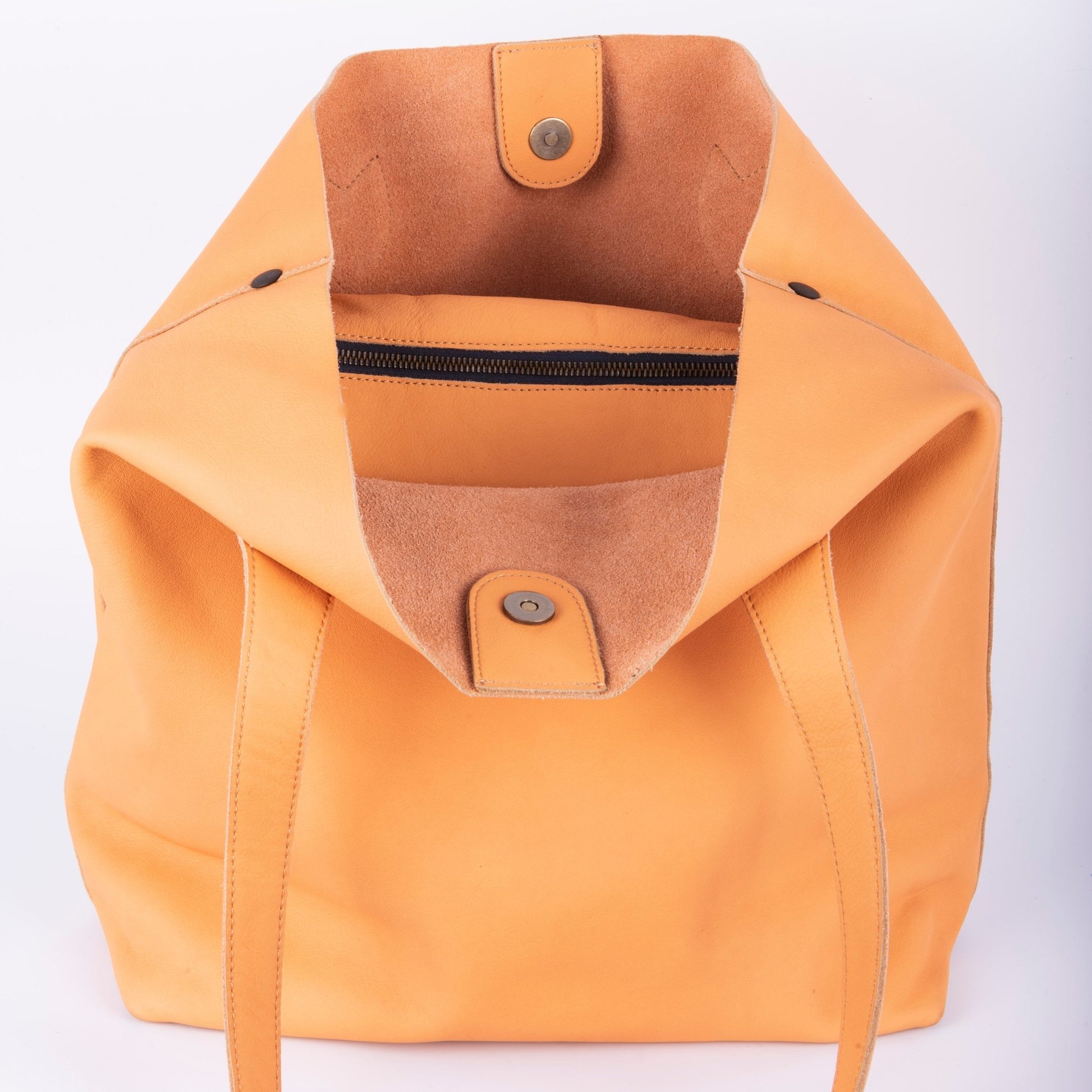 Alice mousse albicocca - borsa a spalla in pelle arancione - Marta Ray