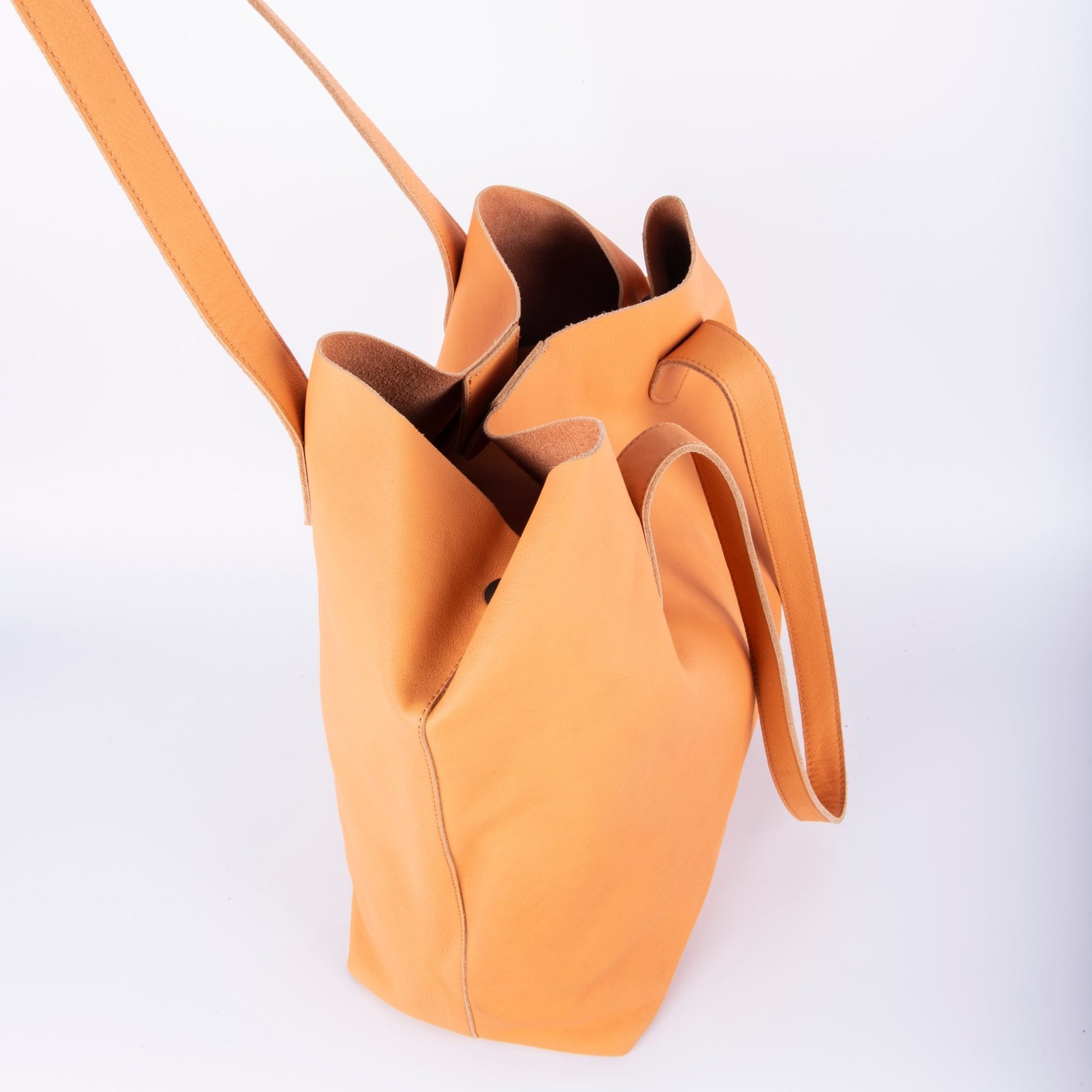 Alice mousse albicocca - borsa a spalla in pelle arancione - Marta Ray