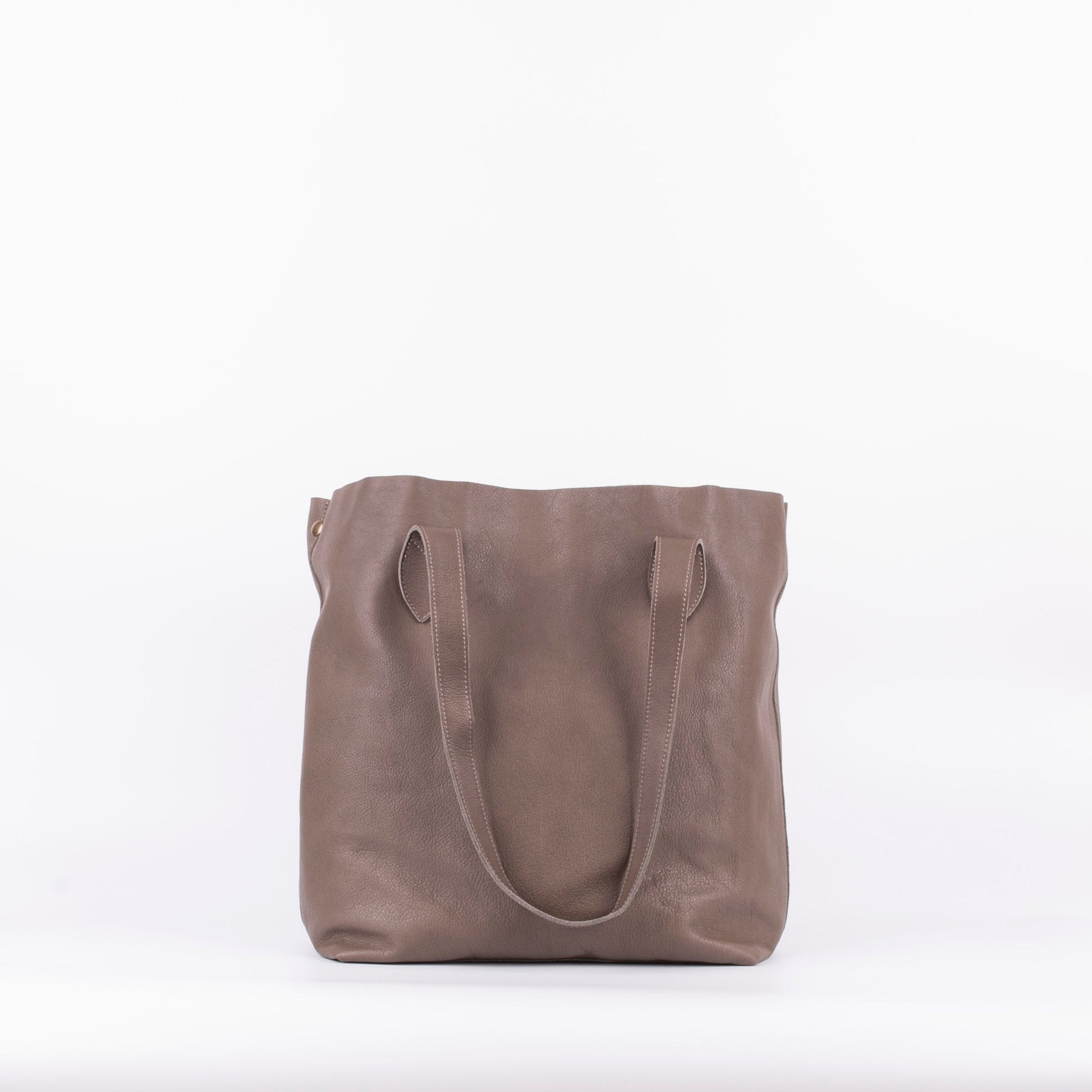 Alice mousse smog - borsa a spalla in pelle grigia - Marta Ray