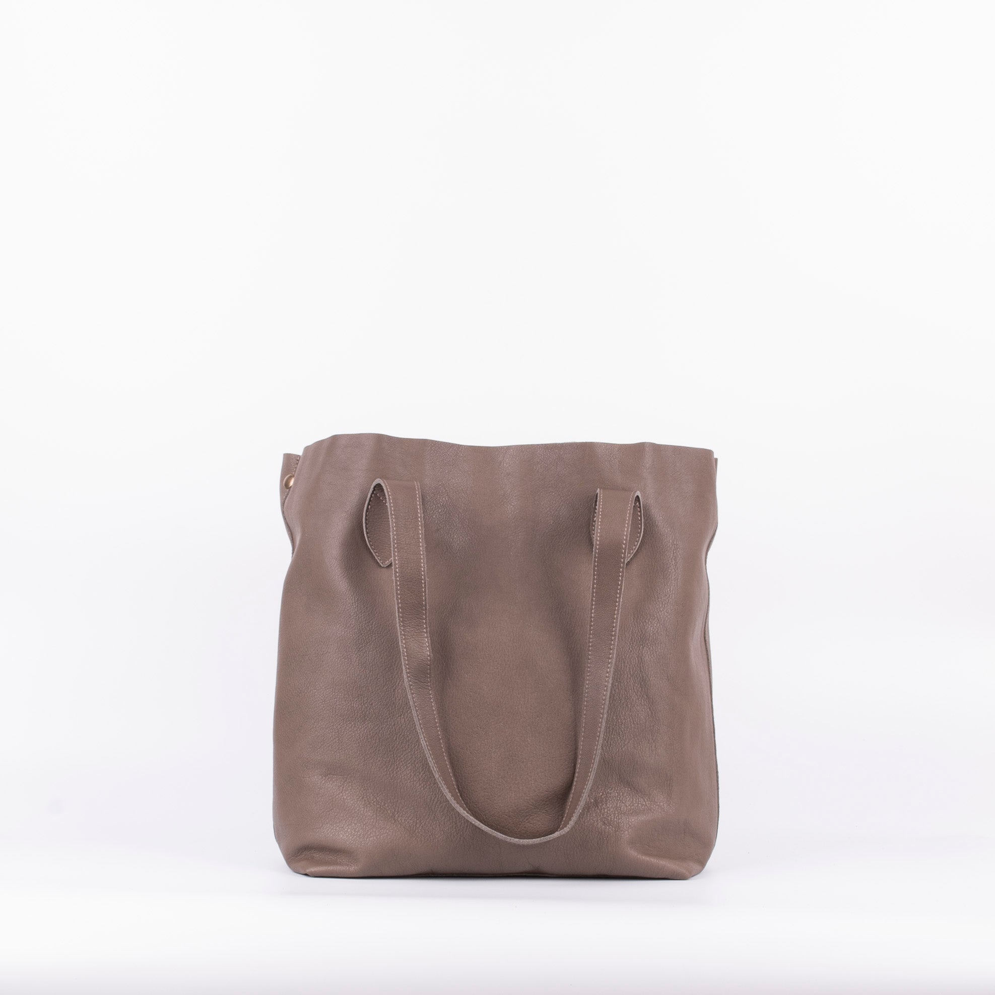 Alice mousse smog - borsa a spalla in pelle grigia - Marta Ray