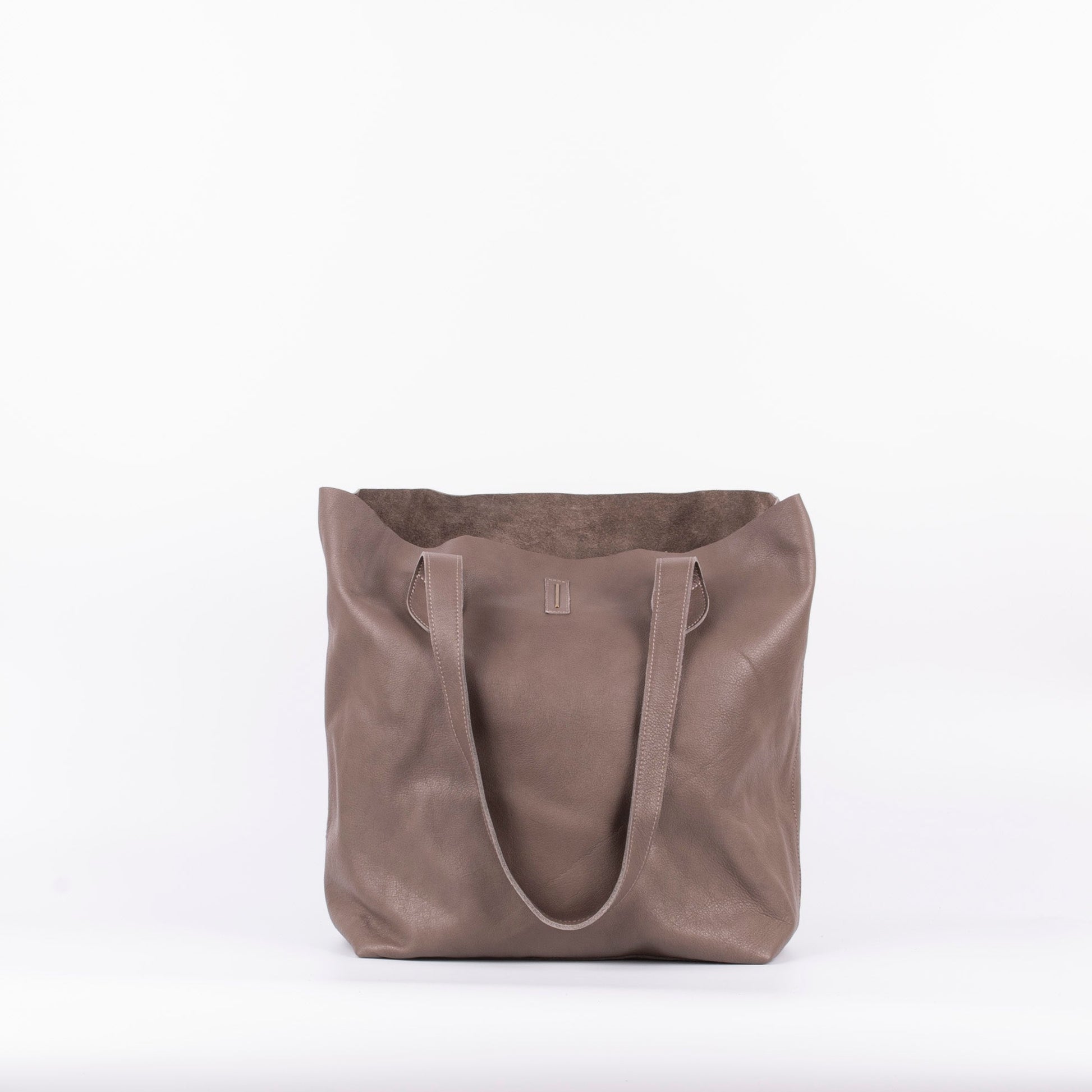 Alice mousse smog - borsa a spalla in pelle grigia - Marta Ray