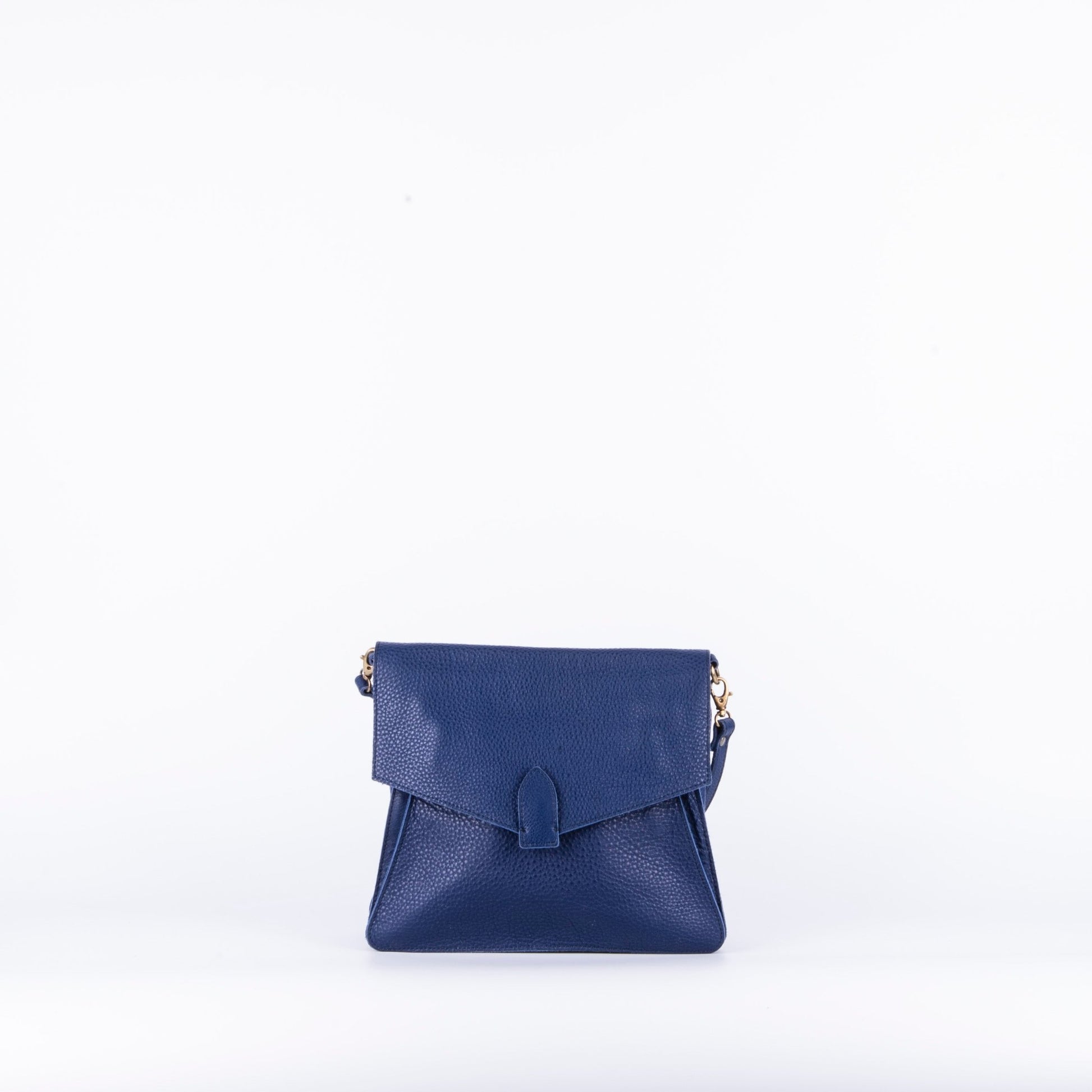 Amelie martellato blu elettrico - borsa in pelle a tracolla blu - Marta Ray