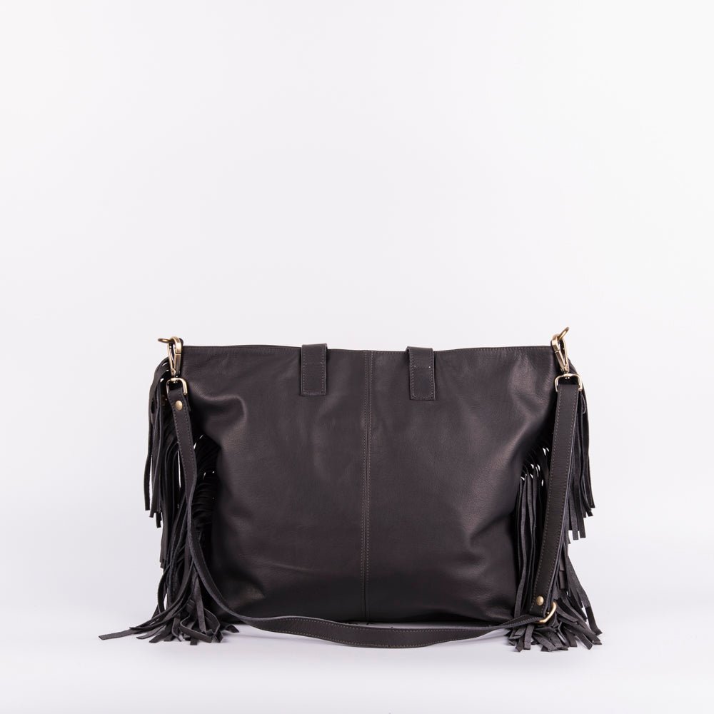 Amina mousse dark grey - borsa a spalla e tracolla in pelle grigia - Marta Ray