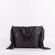 Amina mousse dark grey - borsa a spalla e tracolla in pelle grigia - Marta Ray