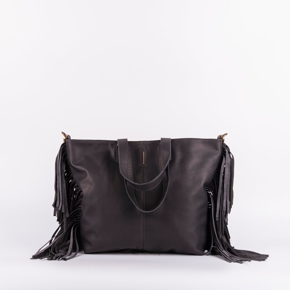 Amina mousse dark grey - borsa a spalla e tracolla in pelle grigia - Marta Ray