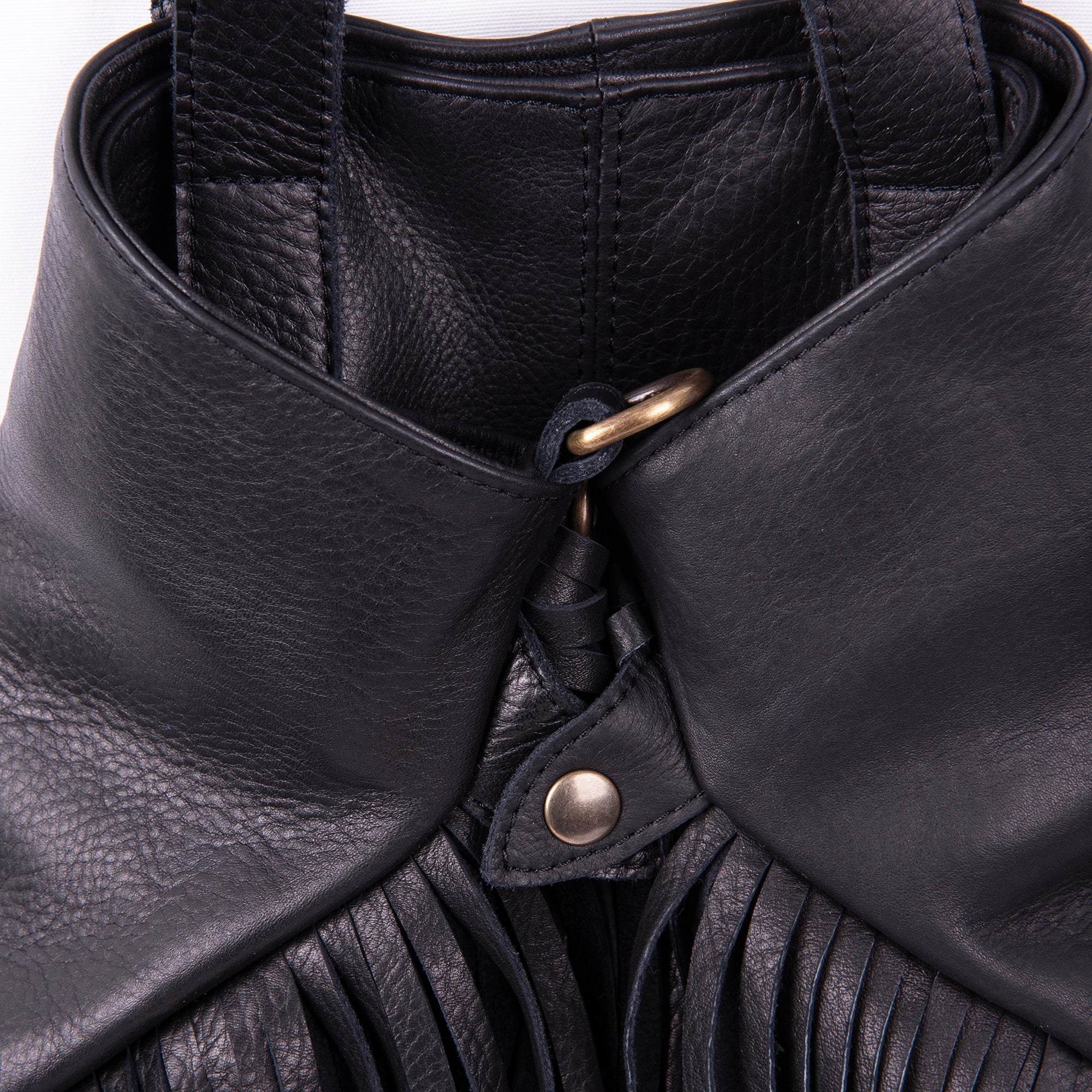 Amina mousse nero - borsa a spalla e tracolla in pelle nera - Marta Ray