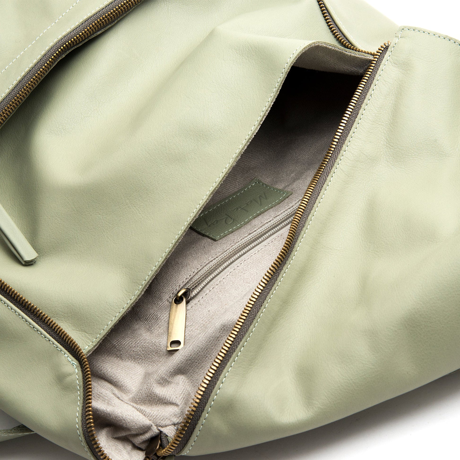 Andy mousse edera - zaino in pelle verde - Marta Ray