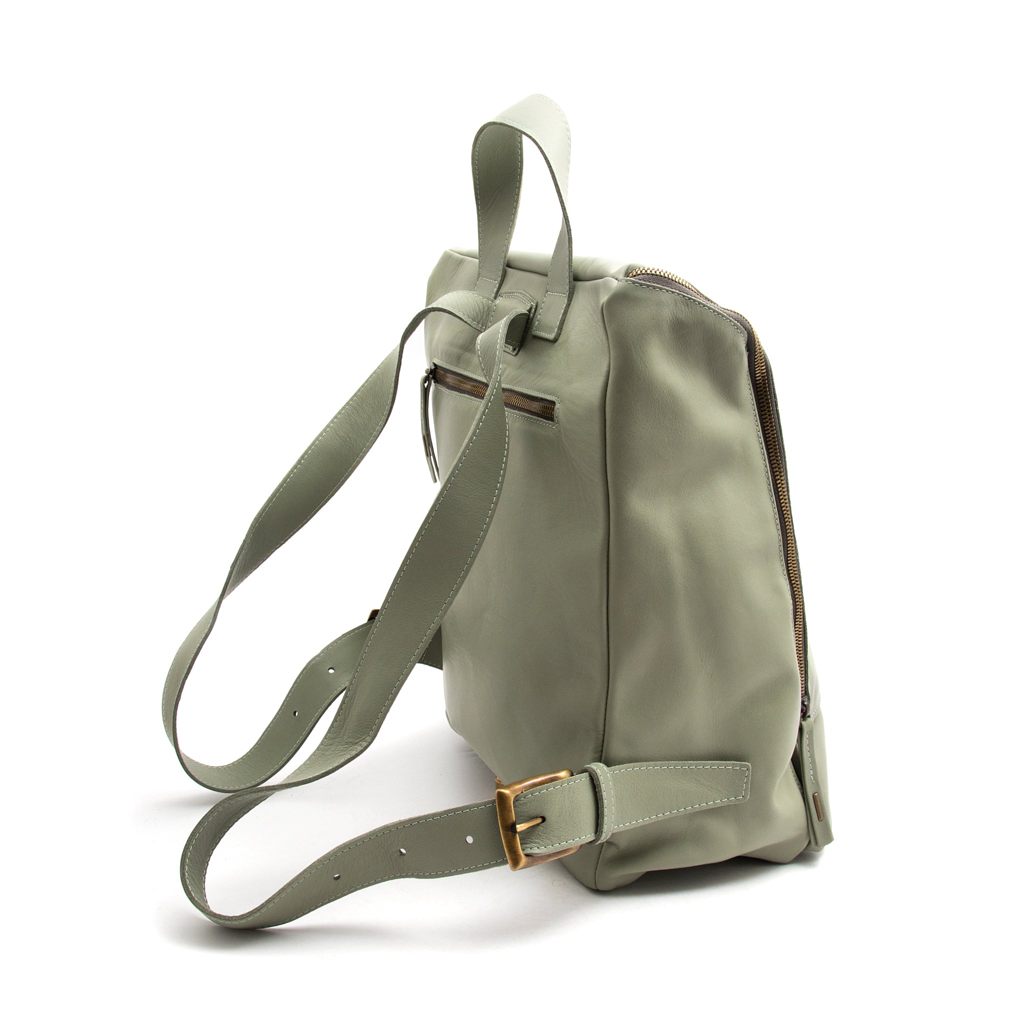Andy mousse edera - zaino in pelle verde - Marta Ray