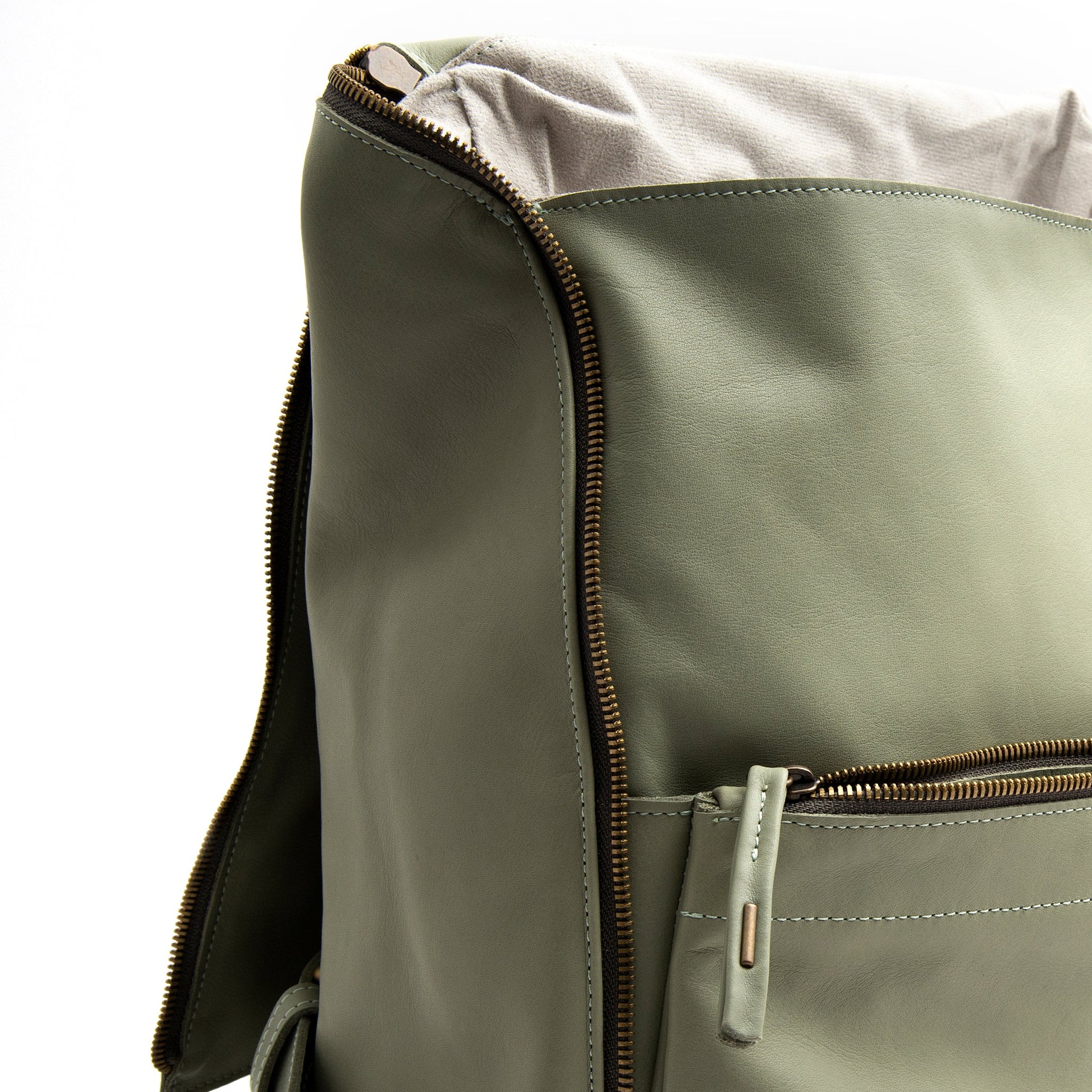 Andy mousse edera - zaino in pelle verde - Marta Ray