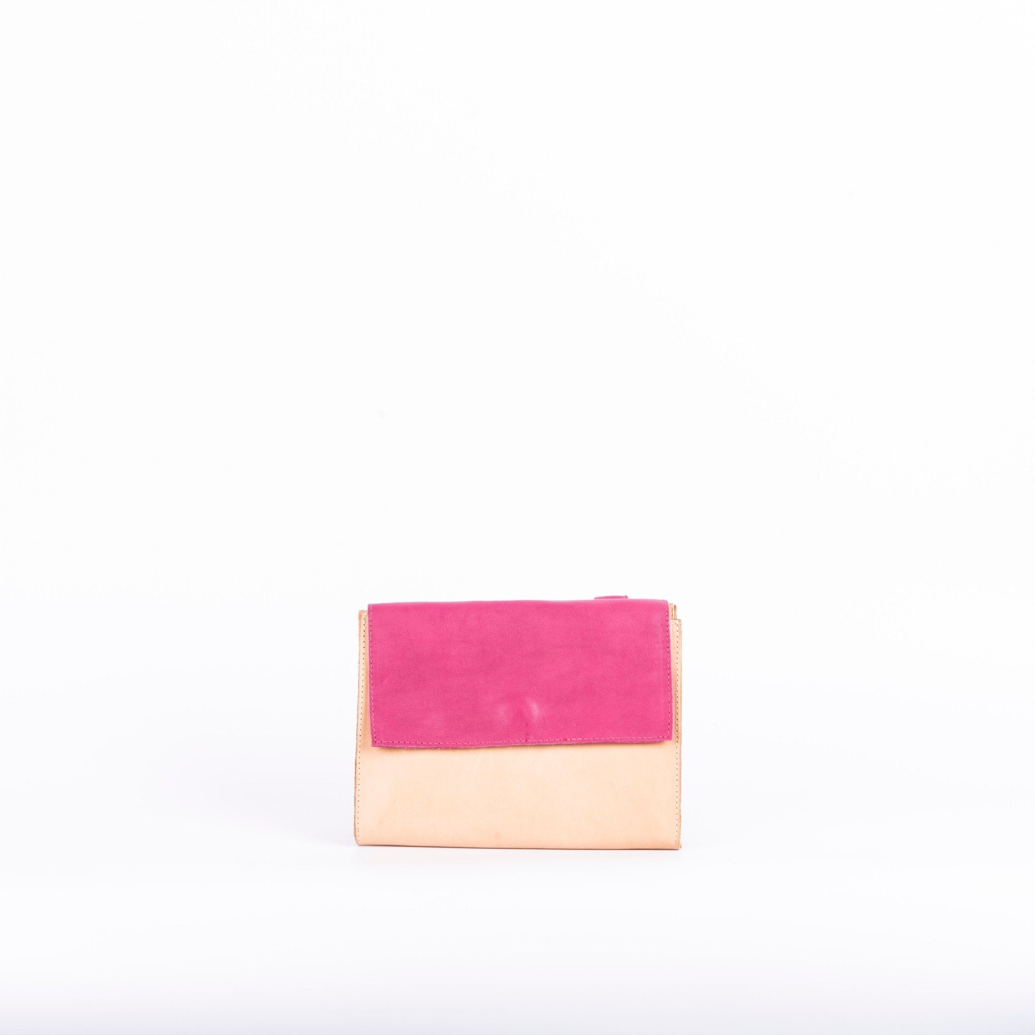 Anna mousse/cuoio fuxia/naturale - pochette a tracolla in pelle fuxia - Marta Ray