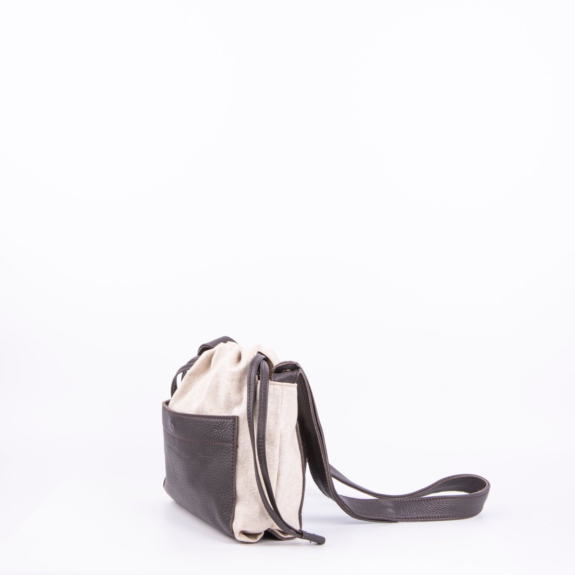 Ariela alamatt naturale+bull testa di moro - borsa a tracolla beige - Marta Ray
