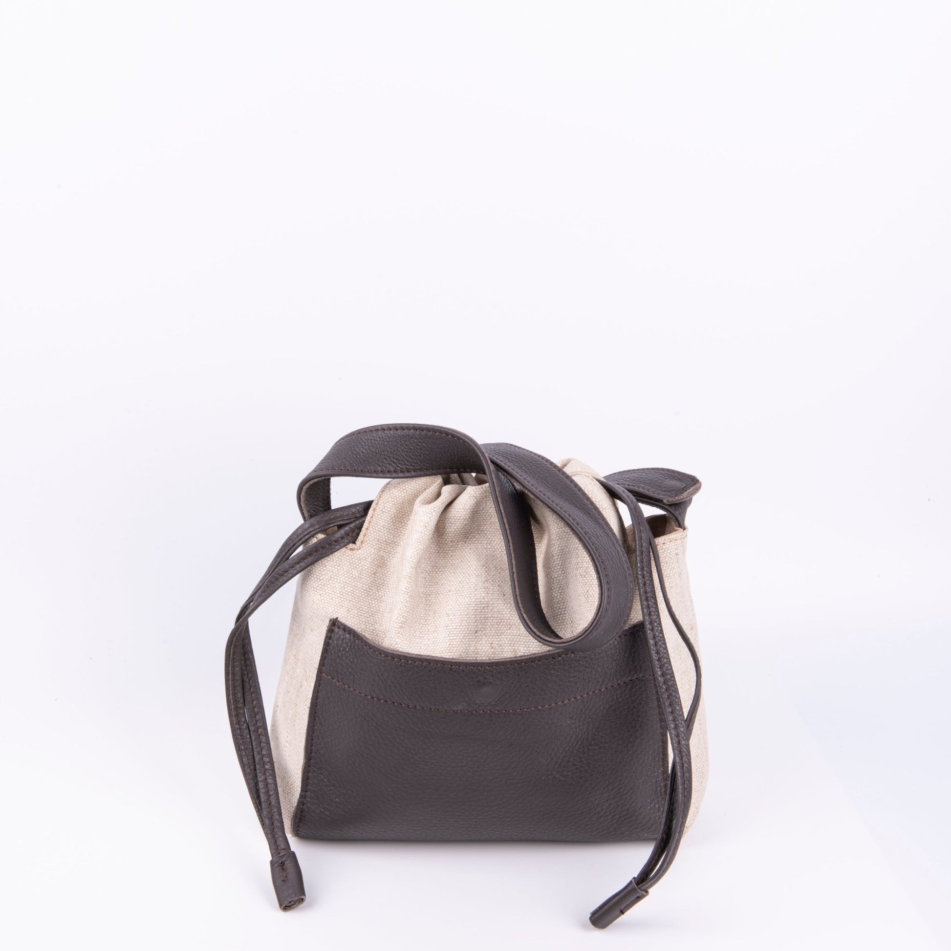 Ariela alamatt naturale+bull testa di moro - borsa a tracolla beige - Marta Ray