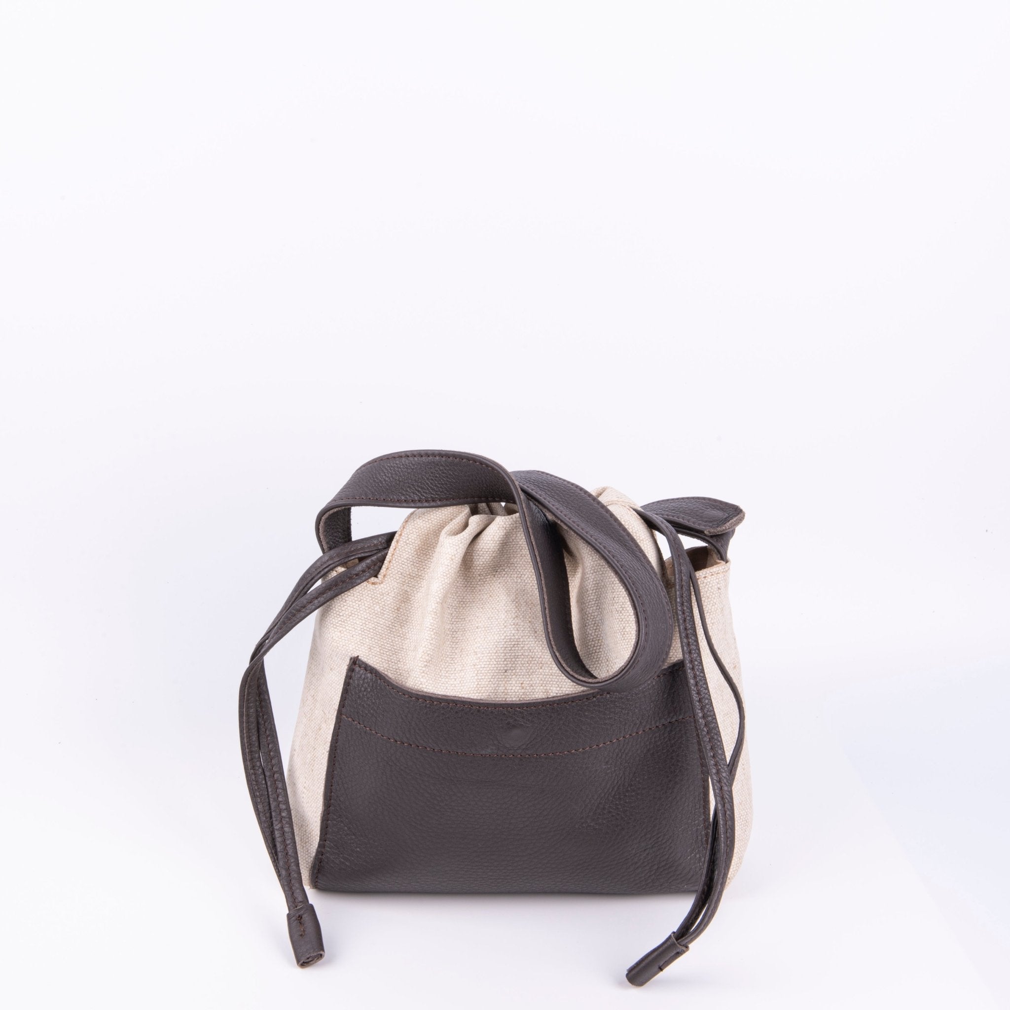 Ariela alamatt naturale+bull testa di moro - borsa a tracolla beige - Marta Ray