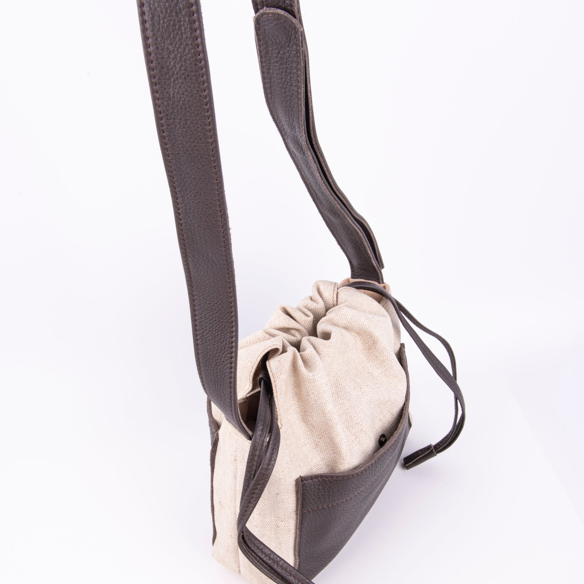 Ariela alamatt naturale+bull testa di moro - borsa a tracolla beige - Marta Ray