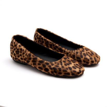 Ballerina foderata cavallino leopardo biscotto - Marta Ray