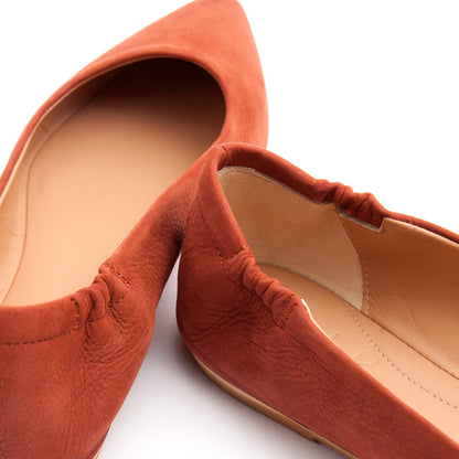 Ballerina punta sacchetto LB cuoio inglese - Marta Ray