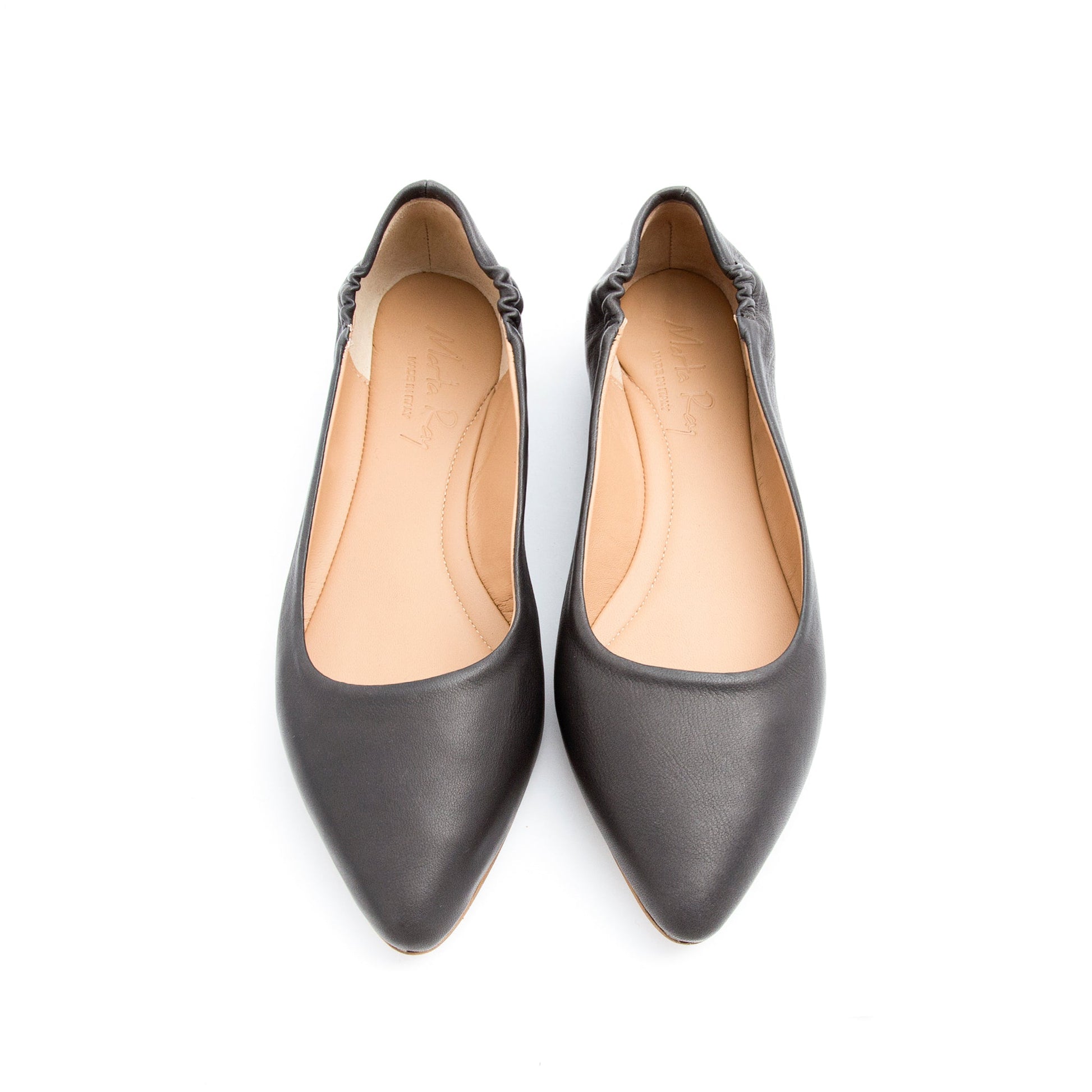 Ballerina punta sacchetto mousse dark grey - Marta Ray