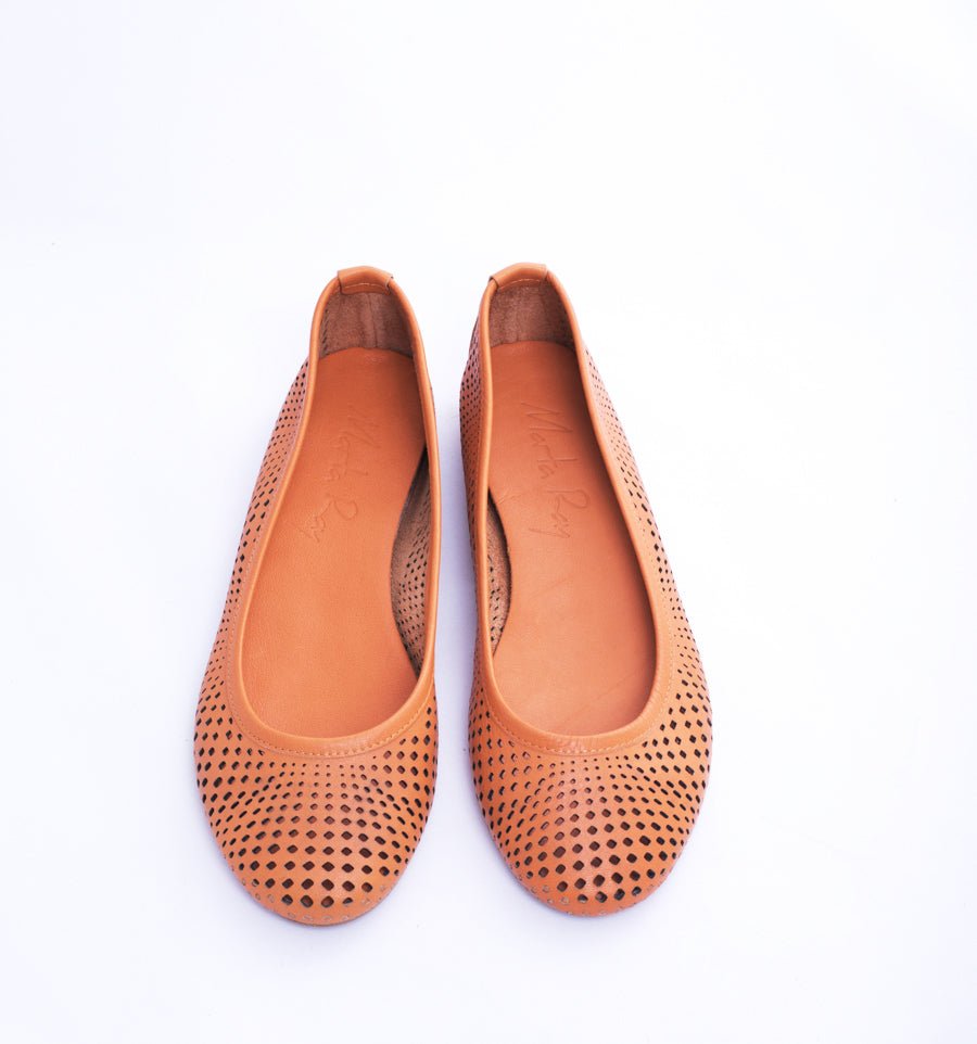 Ballerina quadri mousse arancio - Marta Ray