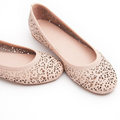 Ballerina ricamo mousse cipria - Marta Ray