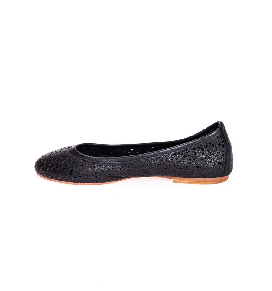 Ballerina ricamo mousse nero - Marta Ray