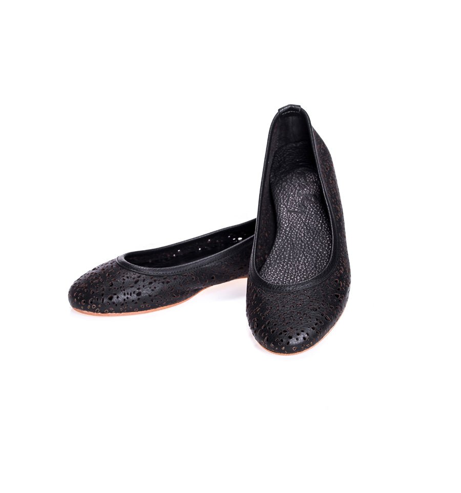 Ballerina ricamo mousse nero - Marta Ray