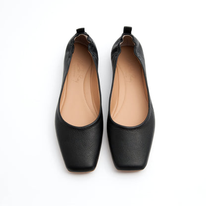 Ballerina sacchetto quadrata mousse nero - Marta Ray