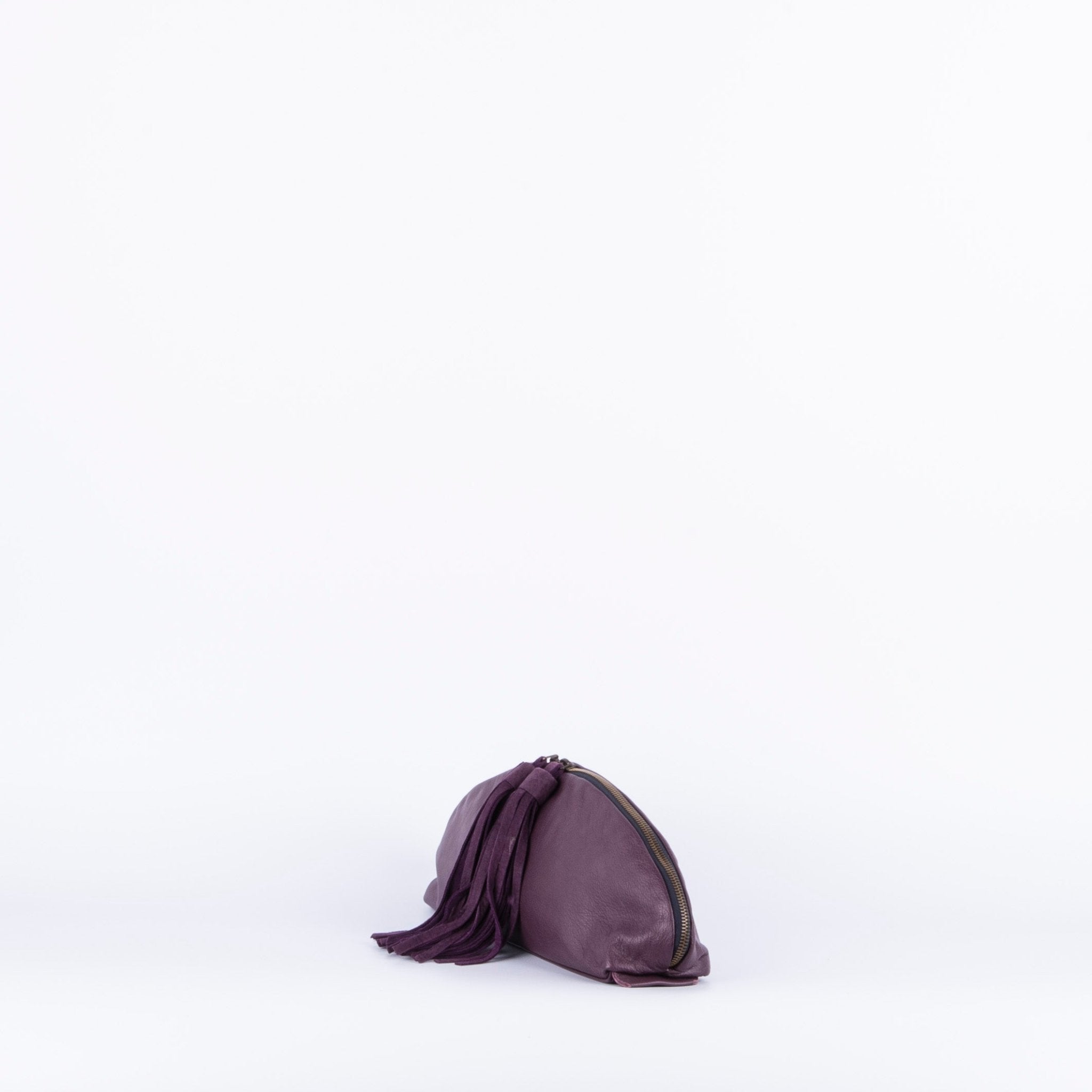 Blanca mousse grave wine - pochette in pelle viola - Marta Ray