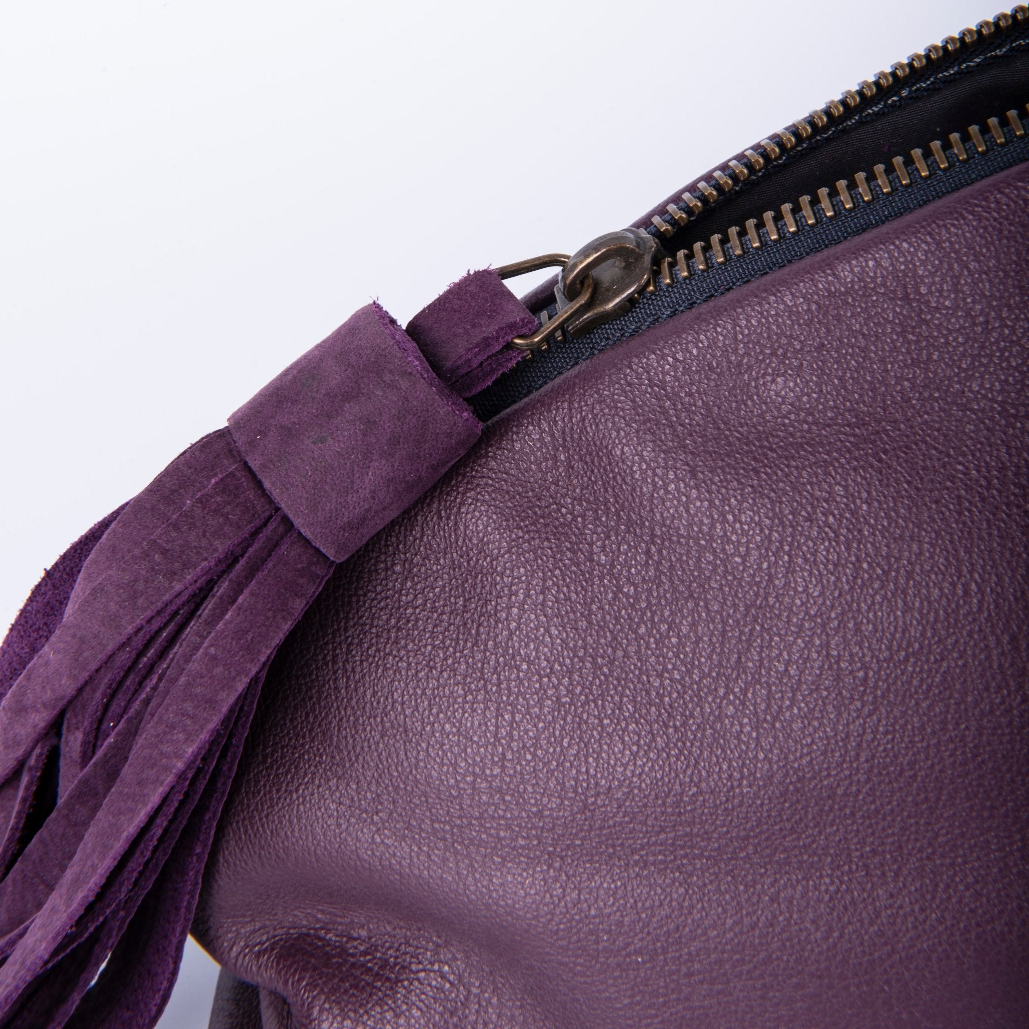 Blanca mousse grave wine - pochette in pelle viola - Marta Ray