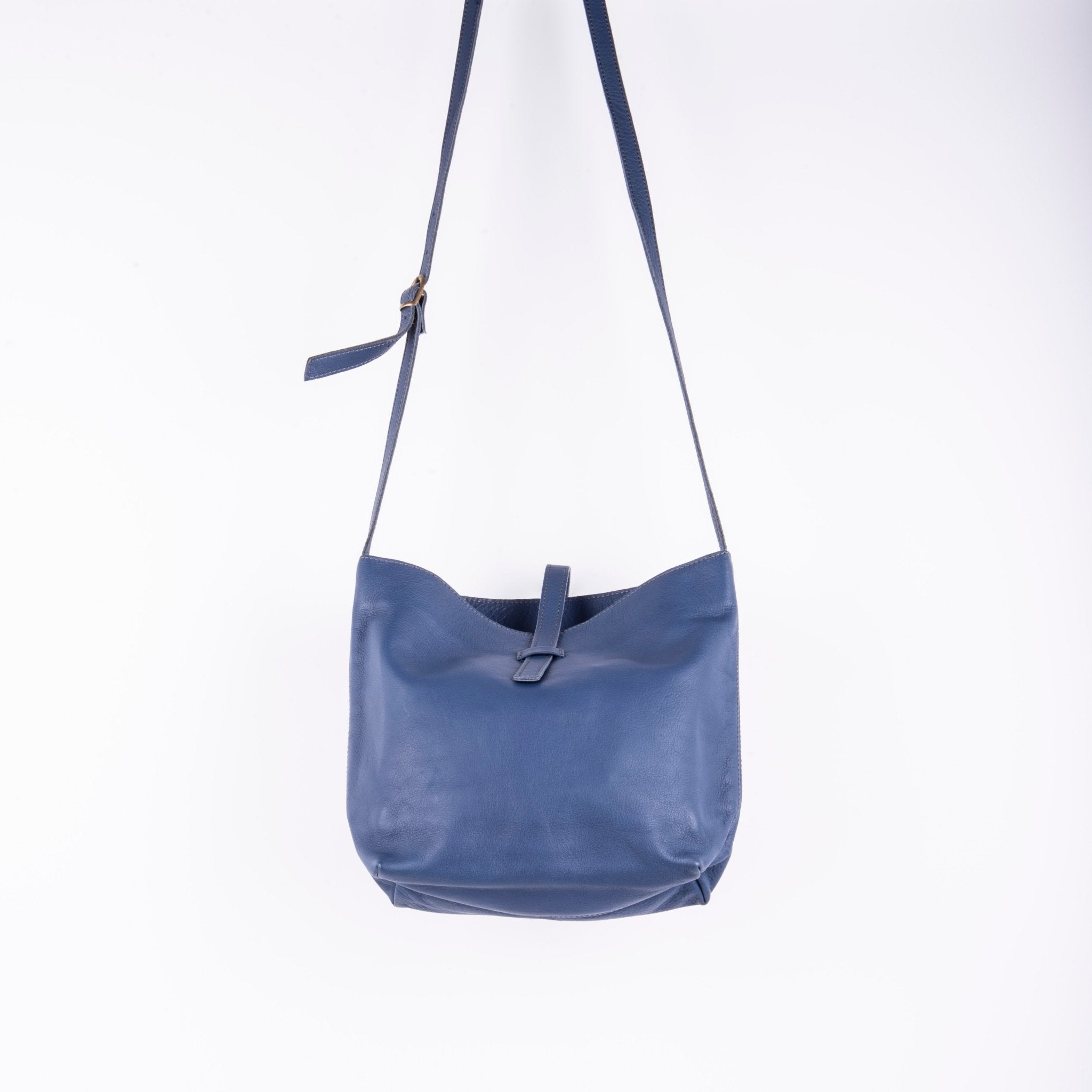 Bobbie amalfi blu - borsa a tracolla in pelle blu - Marta Ray