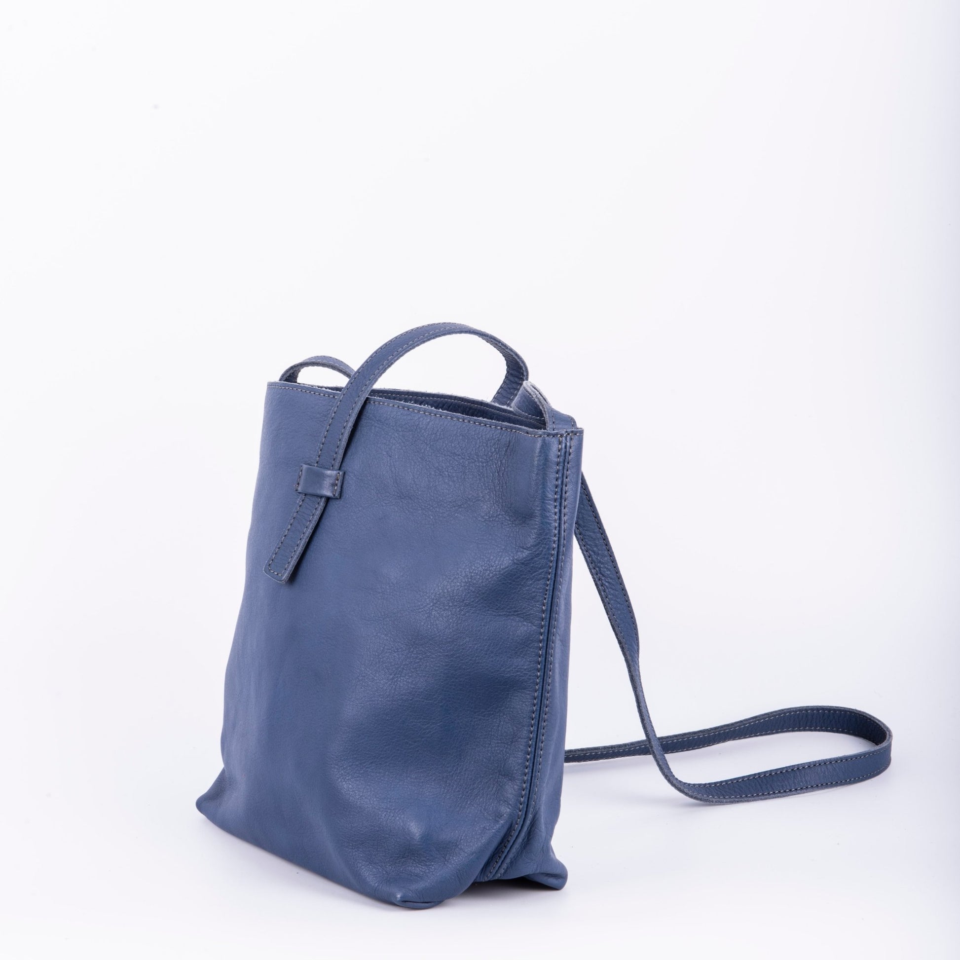 Bobbie amalfi blu - borsa a tracolla in pelle blu - Marta Ray