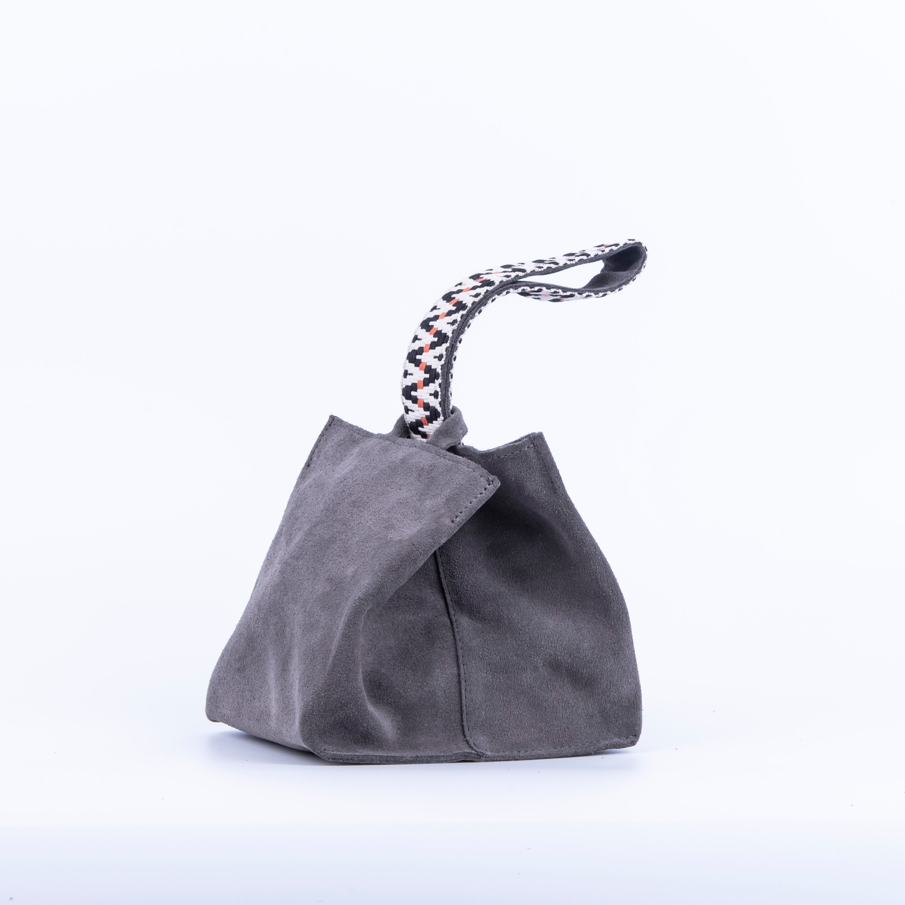 Sibilla camoscio+nastro boho dark grey