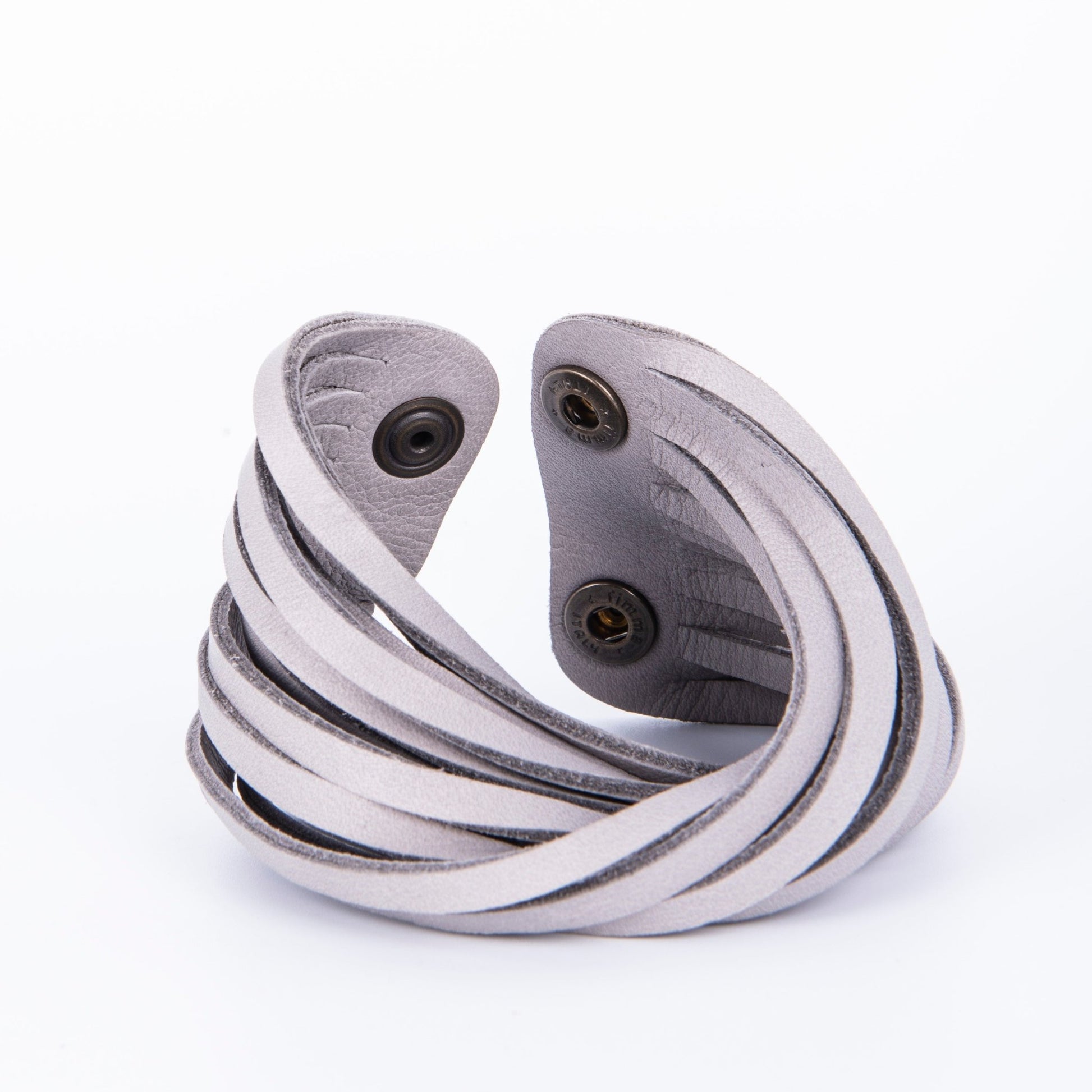 Bracciale fili amalfi grigio - bracciale in pelle grigia - Marta Ray