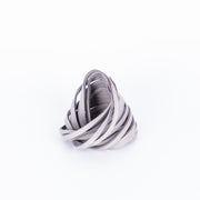 Bracciale fili amalfi grigio - bracciale in pelle grigia - Marta Ray