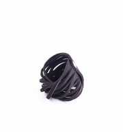 Bracciale fili long beach nero - bracciale in pelle nera - Marta Ray