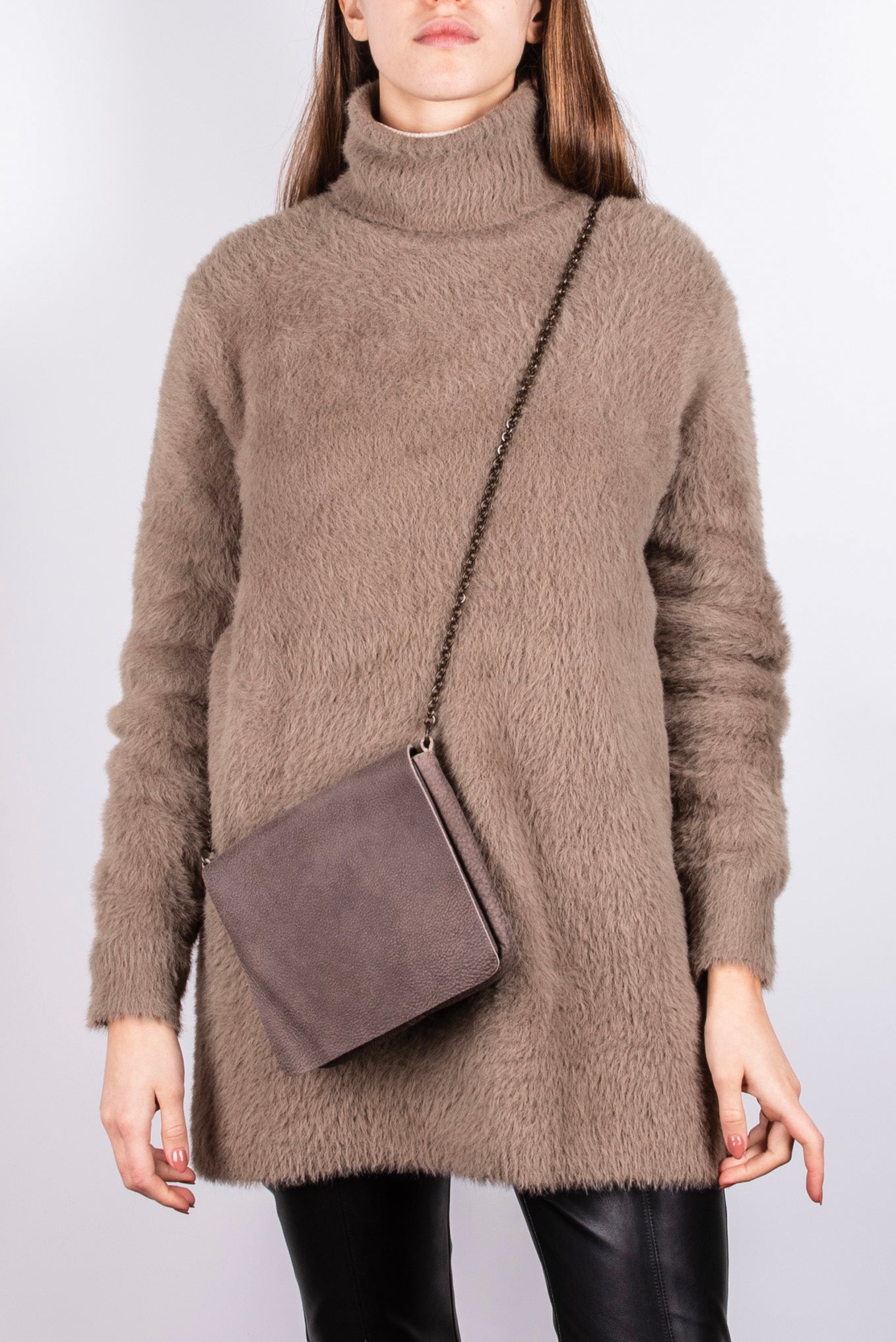 Brigitte bufalo marrone - pochette a tracolla in pelle marrone - Marta Ray
