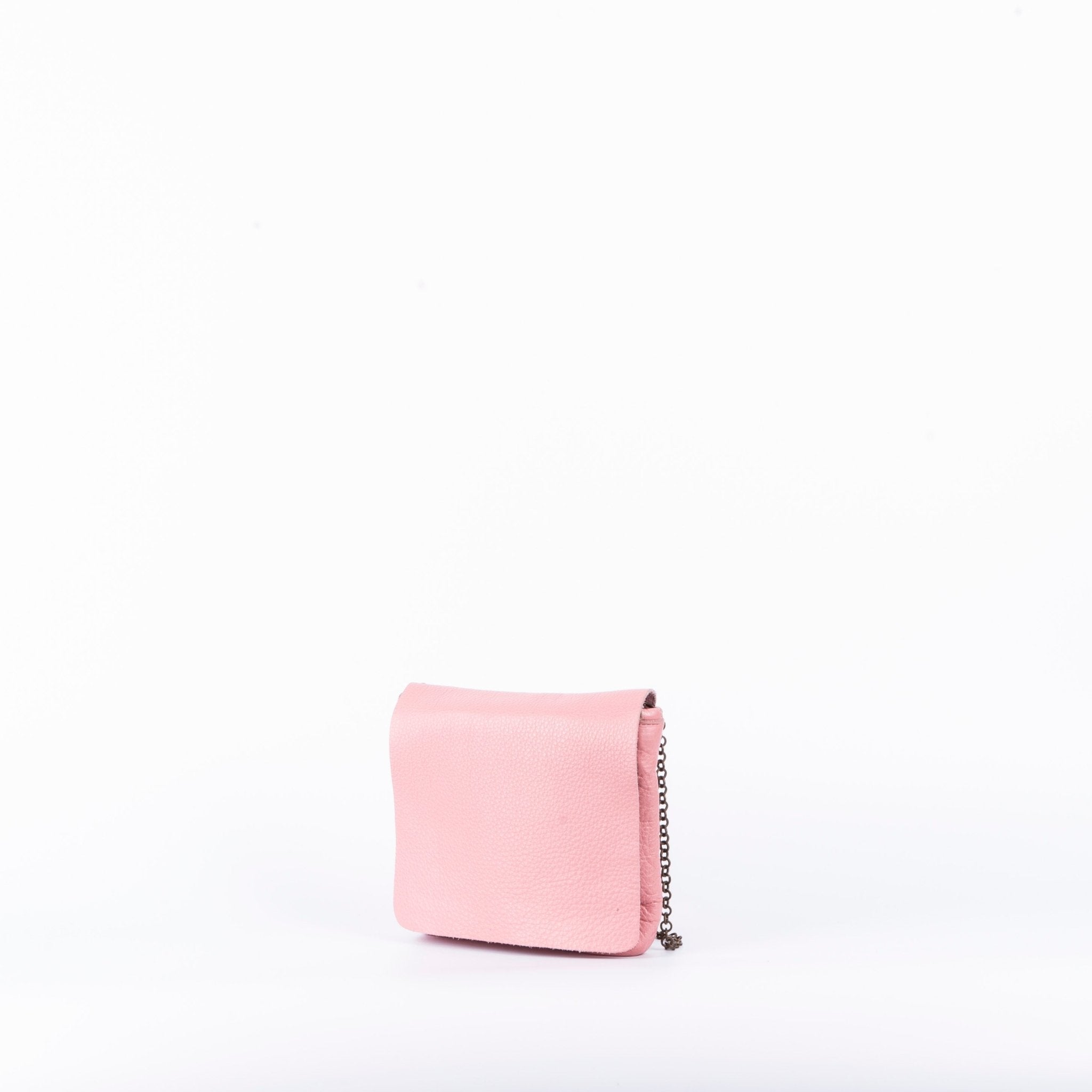 Brigitte martellato cipria - pochette a tracolla in pelle rosa - Marta Ray